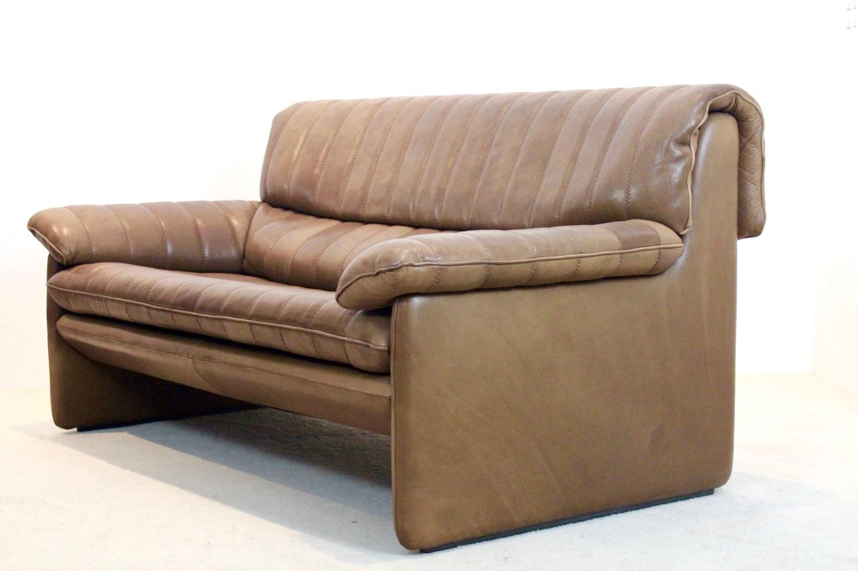20th Century De Sede DS-86 Living Room Set in Soft Thick Brown Neck Leather