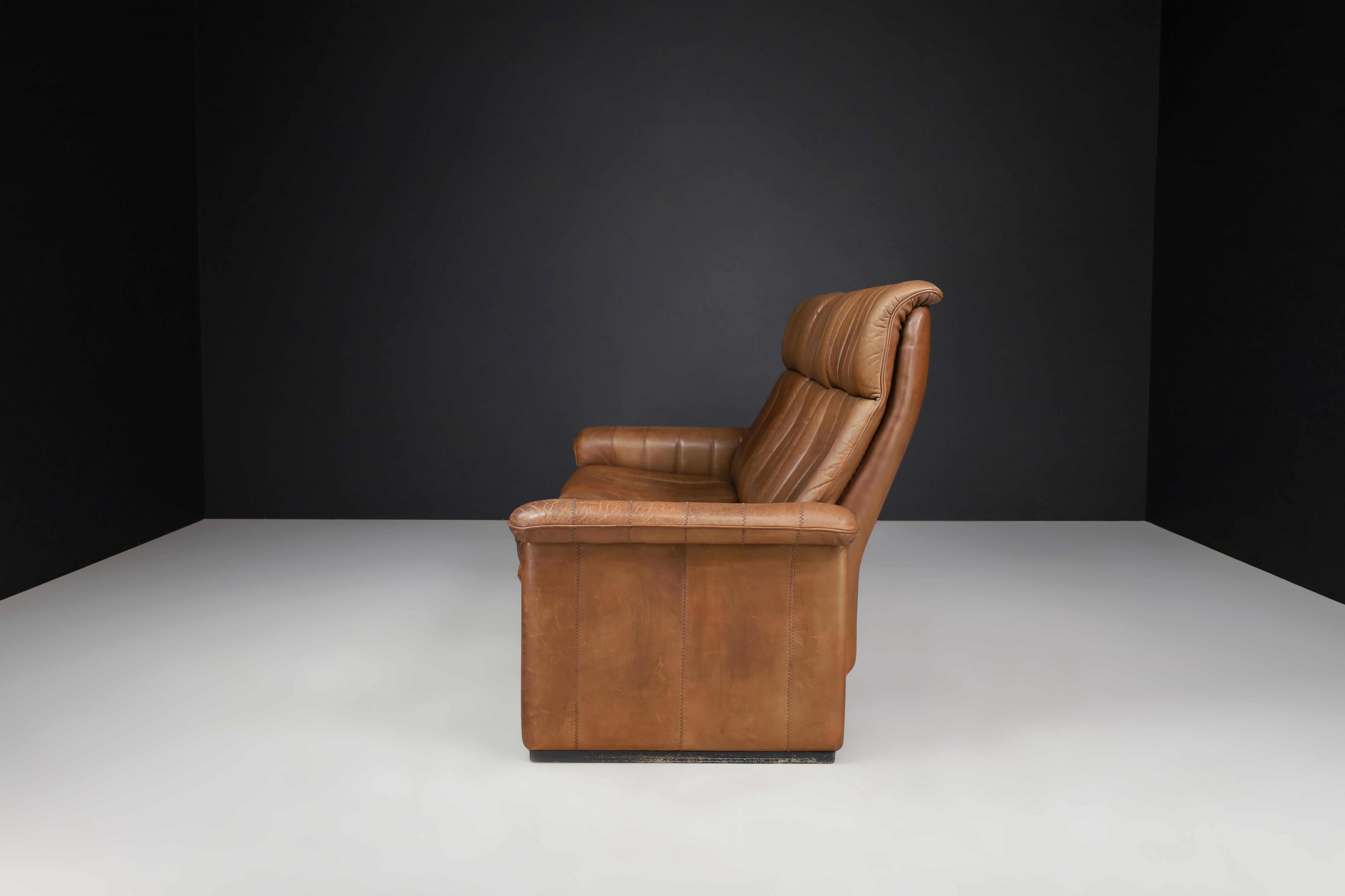 De Sede DS-86 Sofa aus patiniertem Leder, Schweiz, 1970er Jahre im Angebot 2