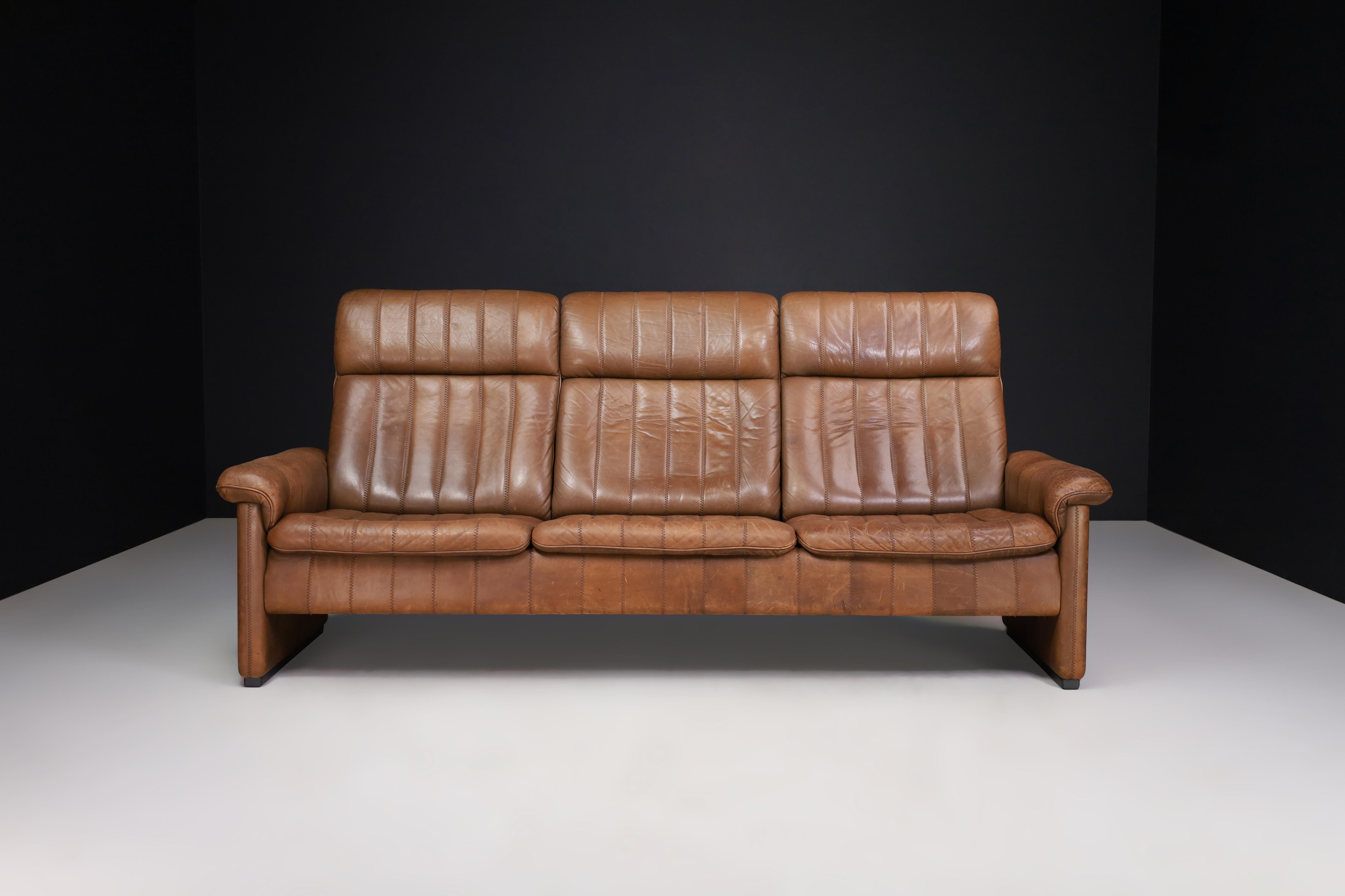 De Sede DS-86 Sofa aus patiniertem Leder, Schweiz, 1970er Jahre im Angebot 3