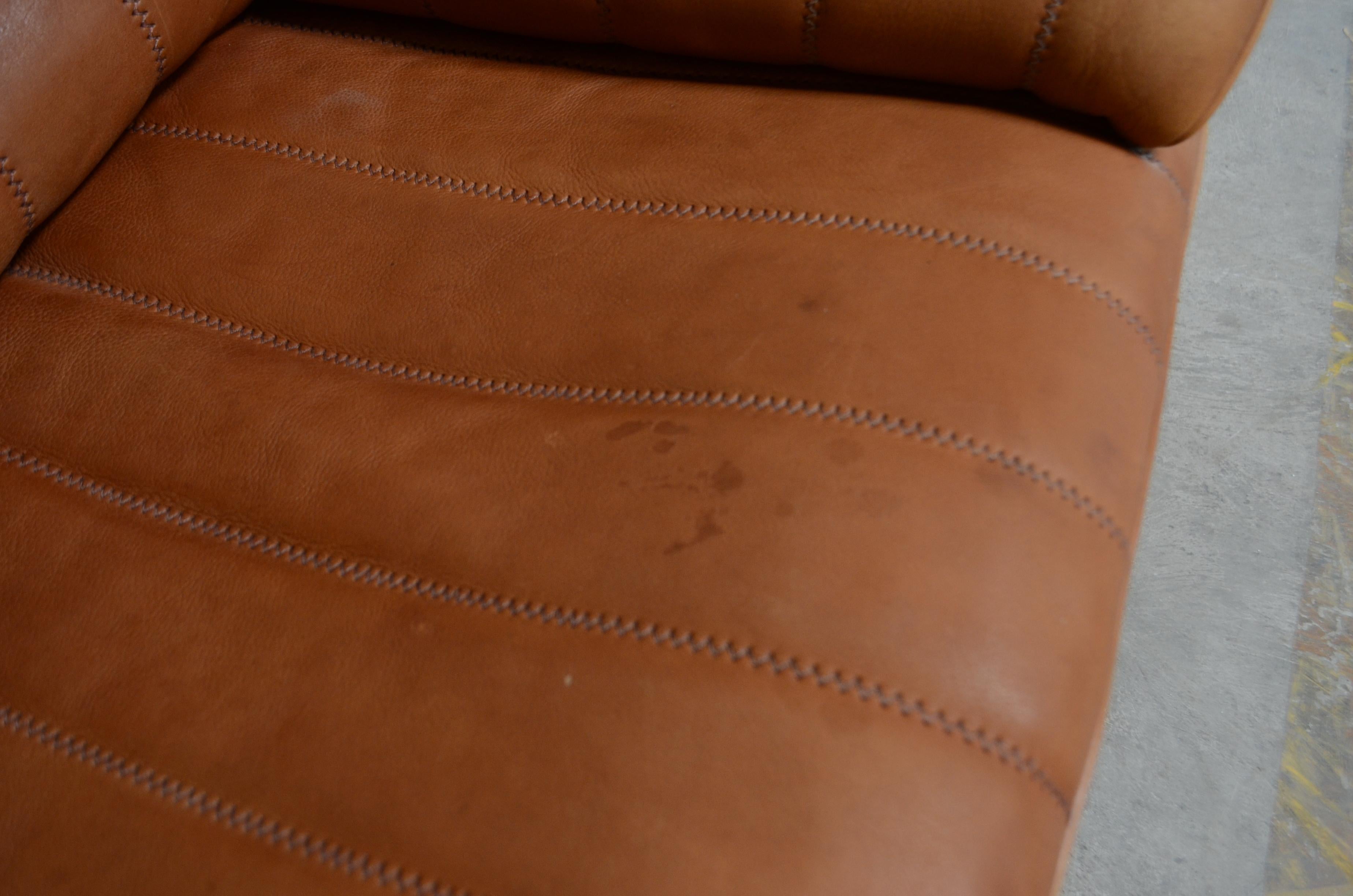De Sede DS 86 Vintage Cognac Neck Leather Armchair 9