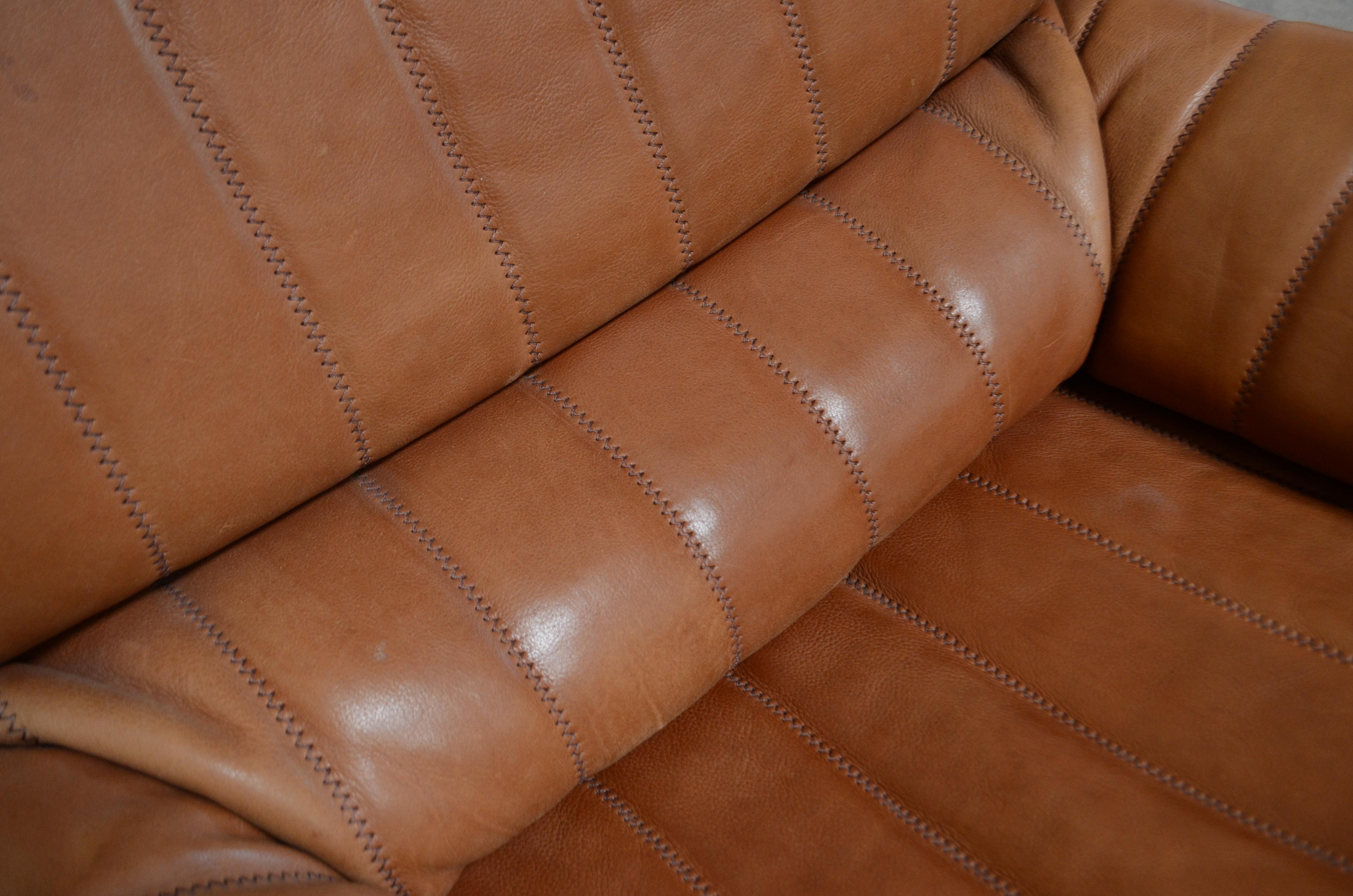 De Sede DS 86 Vintage Cognac Neck Leather Armchair 10