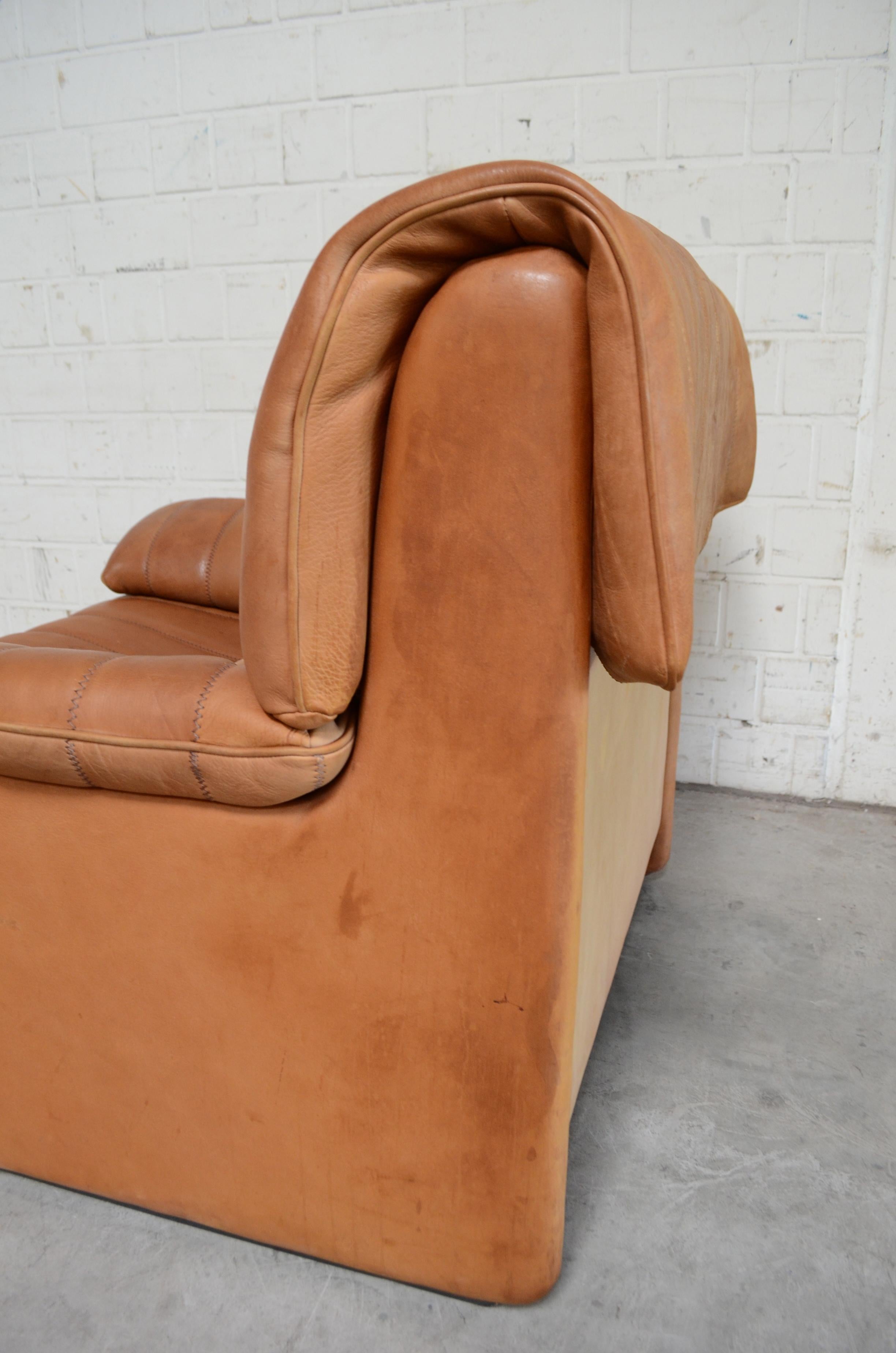 De Sede DS 86 Vintage Cognac Neck Leather Armchair 12