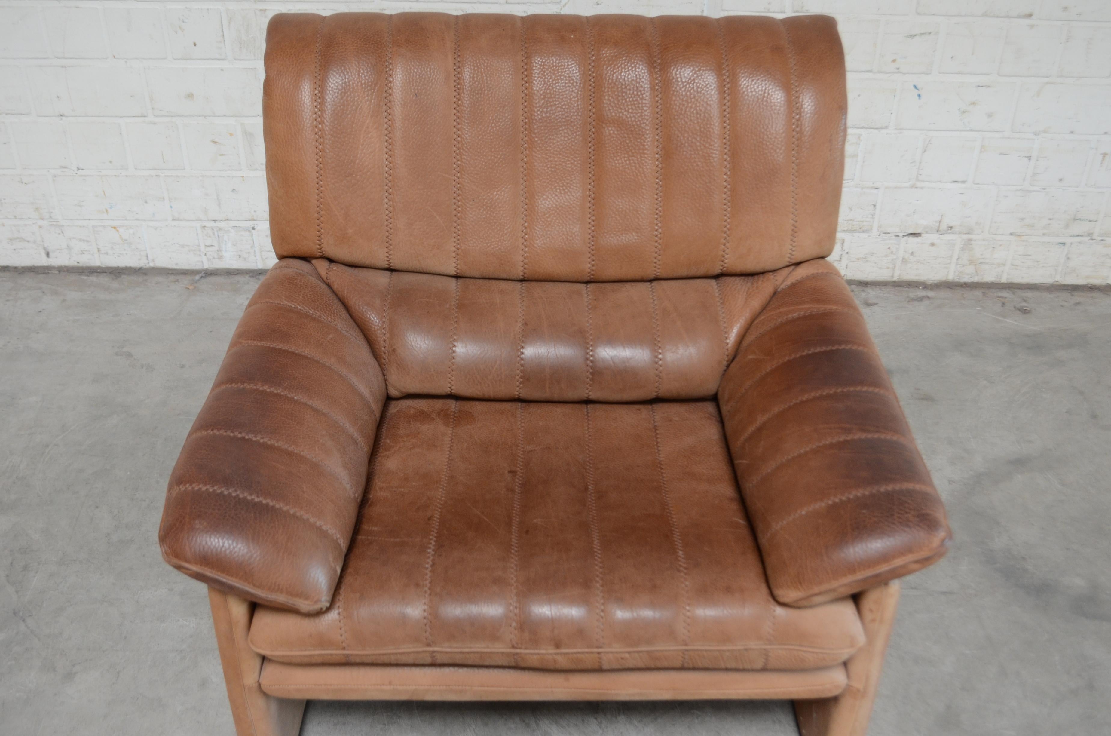 De Sede DS 86 Vintage Neck Leather 2 x Armchair In Fair Condition In Munich, Bavaria