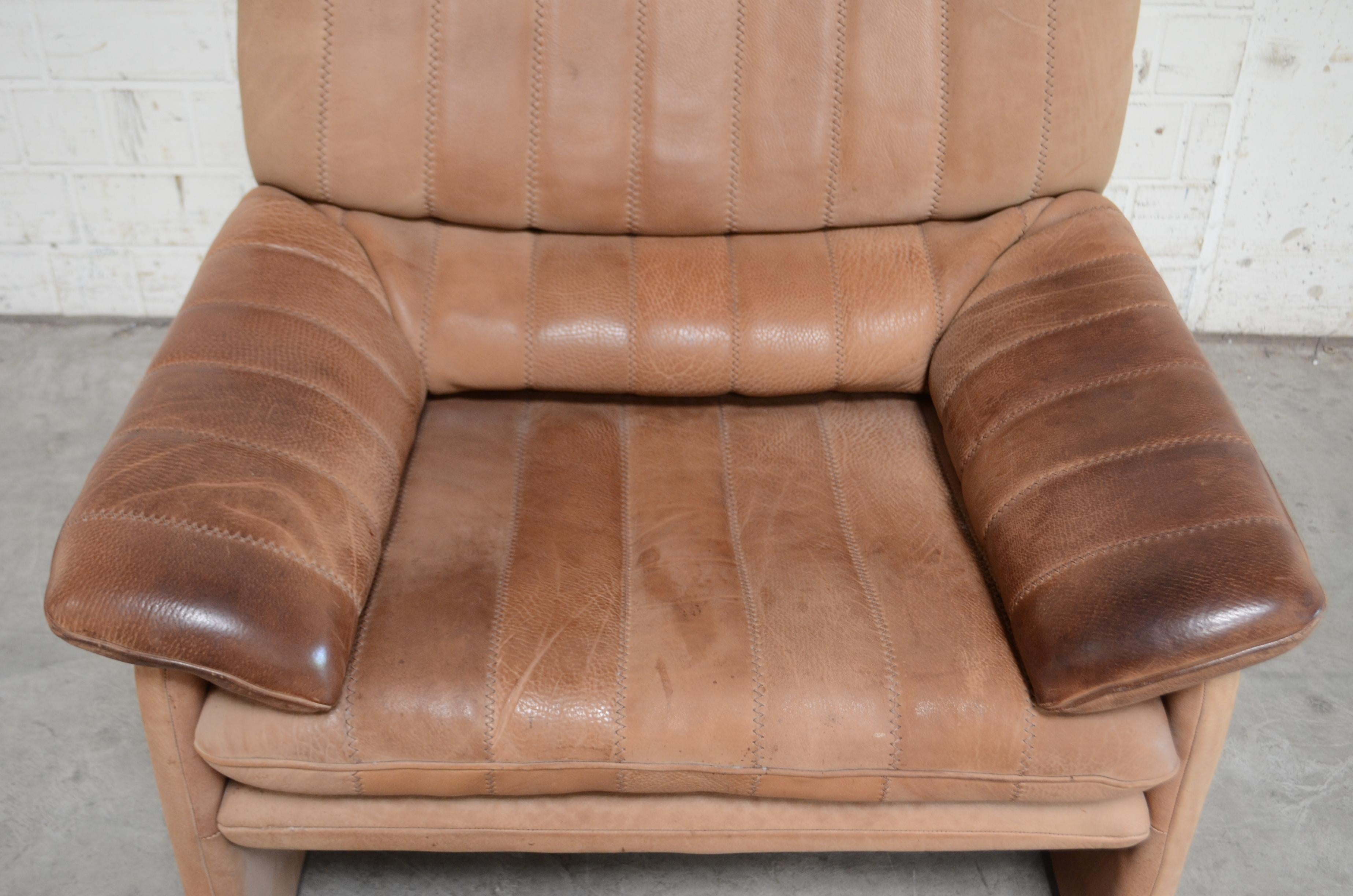 De Sede DS 86 Vintage Neck Leather 2 x Armchair 3
