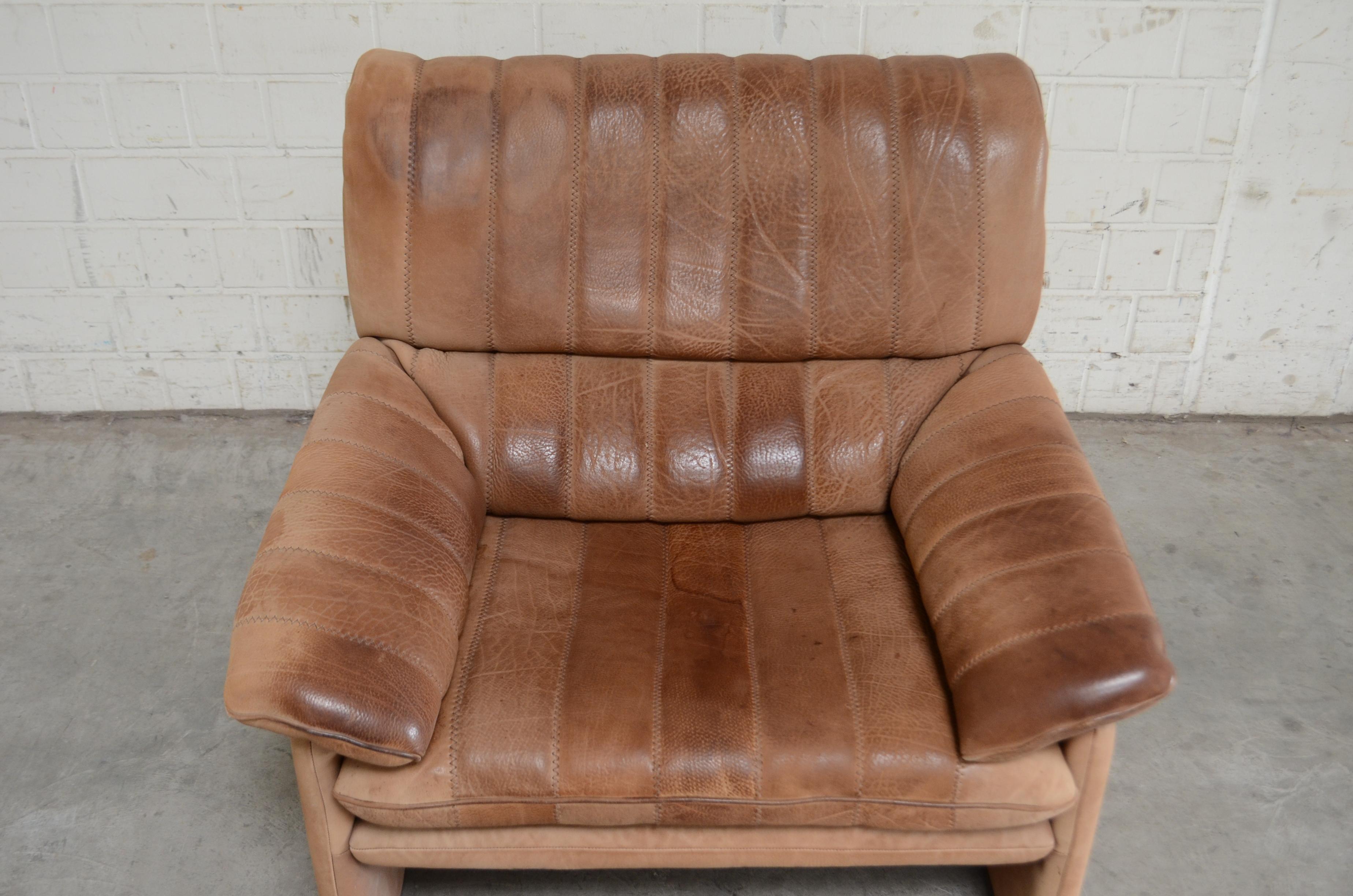 German De Sede DS 86 Vintage Neck Leather Armchair