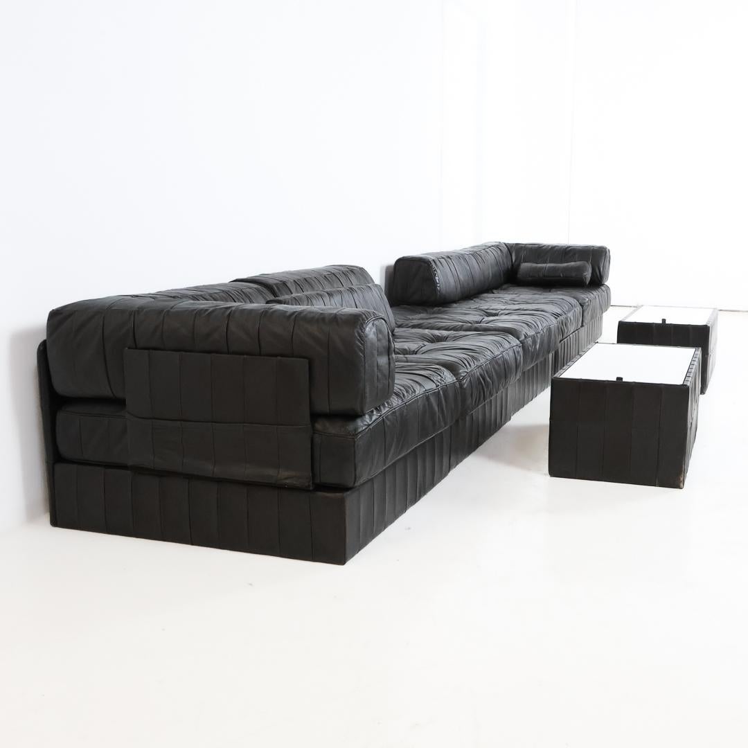 De Sede DS-88 Leather Patchwork Modular Sofa 1970s In Good Condition For Sale In BAARLO, LI