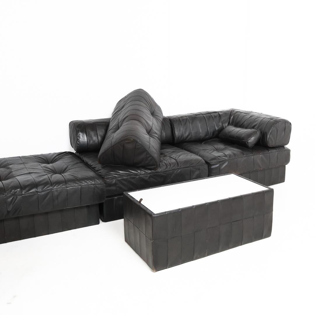 Late 20th Century De Sede DS-88 Leather Patchwork Modular Sofa 1970s For Sale