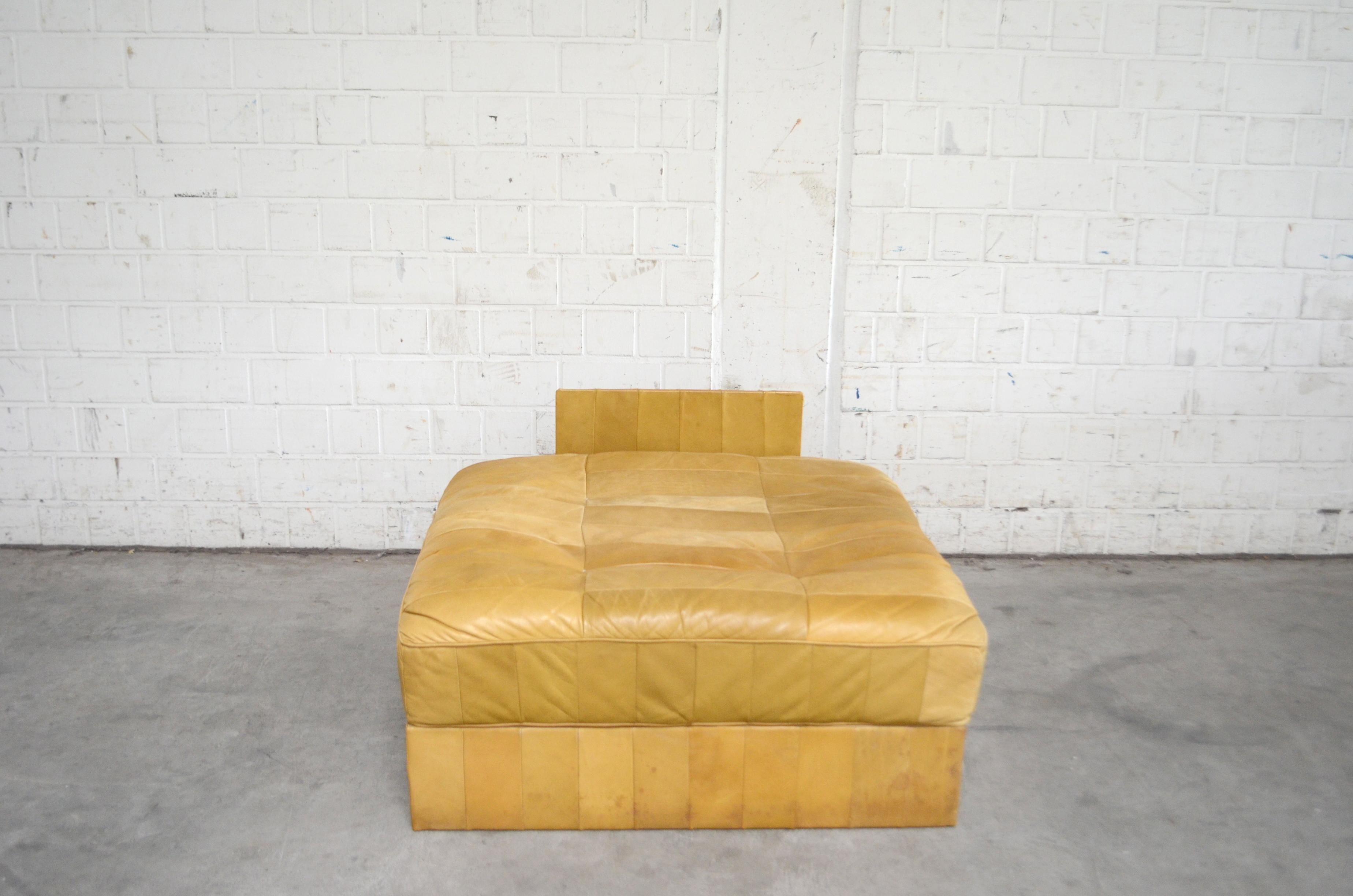 De Sede DS 88 Modular Leather  Sofa yellow cognac patchwork 11