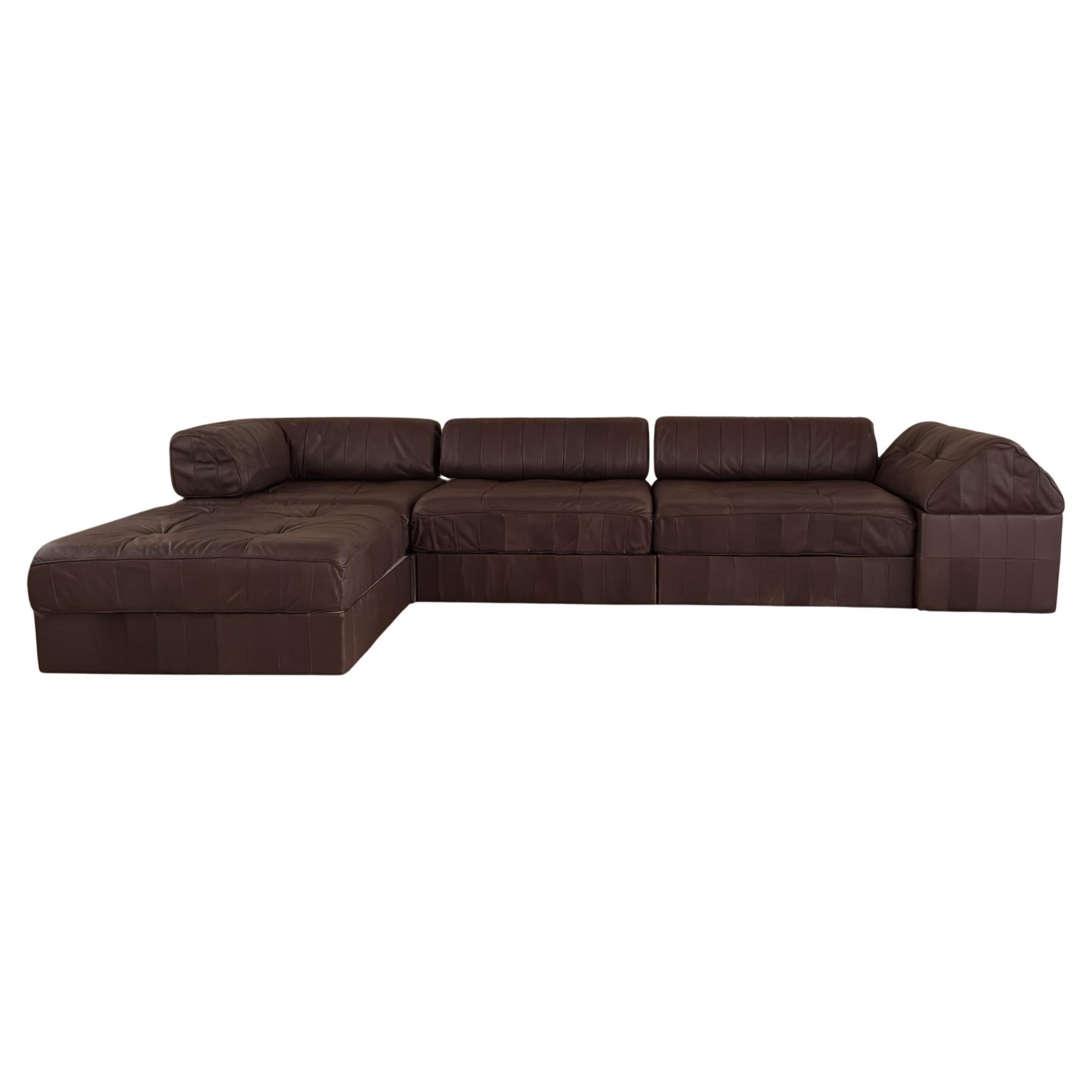 De Sede DS-88 Modular Patchwork Leather Sectional Sofa, Switzerland, 1970s