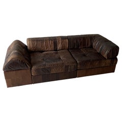 De Sede ‘DS-88’ Modular Sofa in Brown Leather