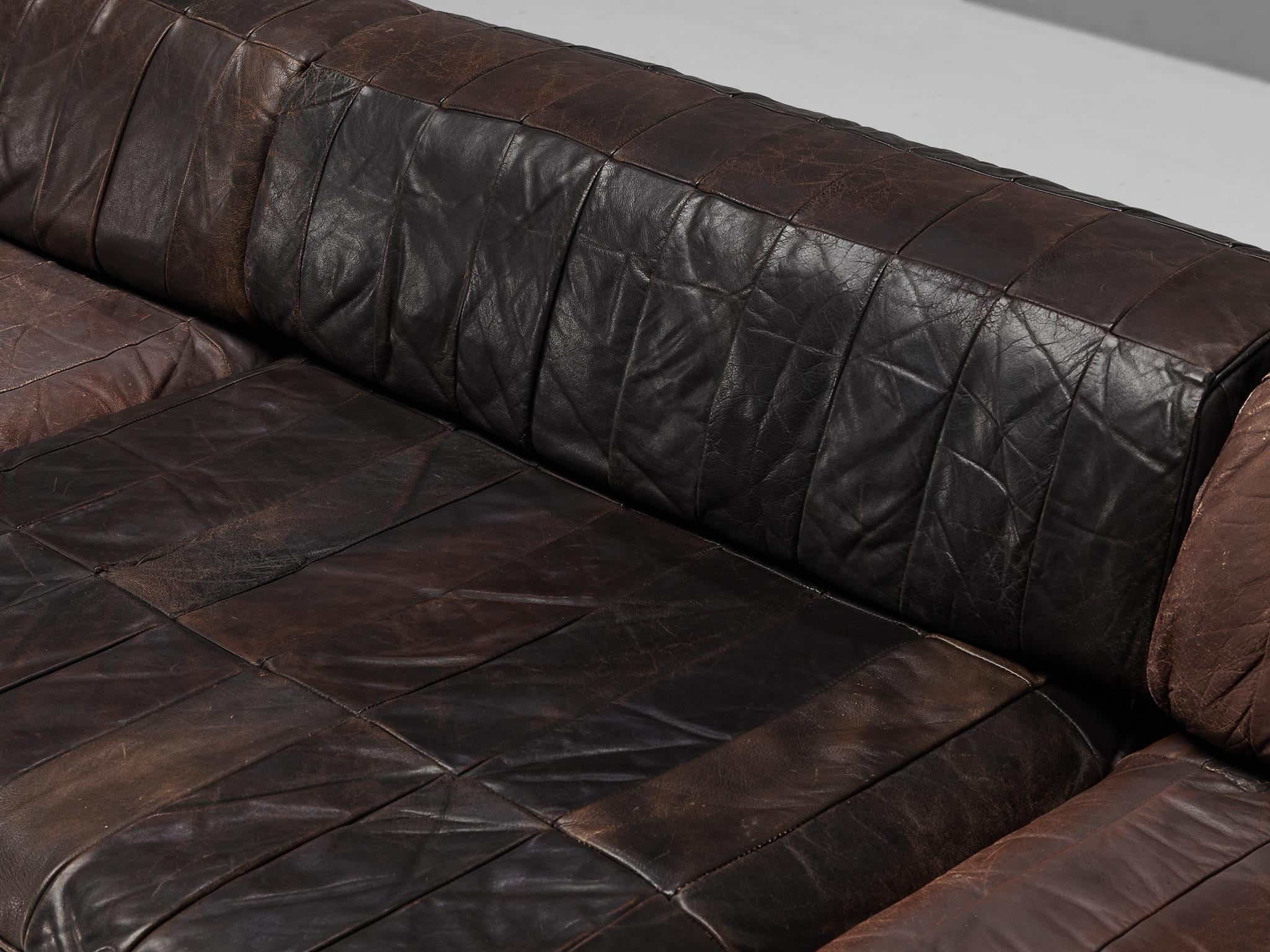 De Sede ‘DS-88’ Modular Sofa in Brown Leather  2