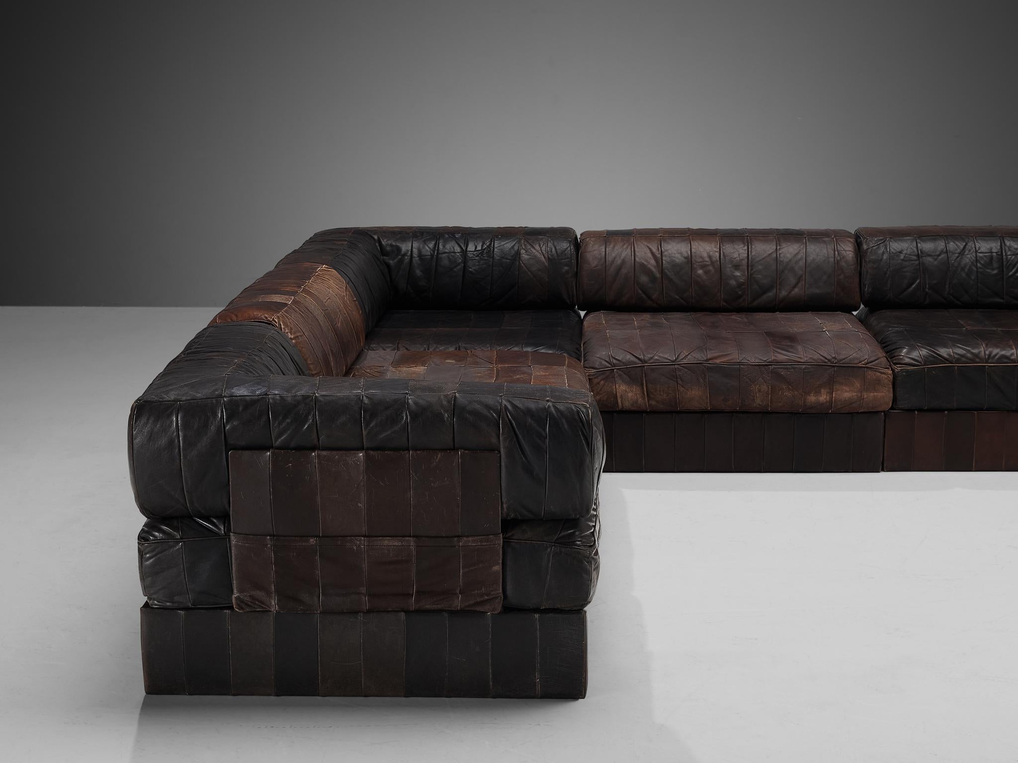 De Sede ‘DS-88’ Modular Sofa in Brown Leather  3