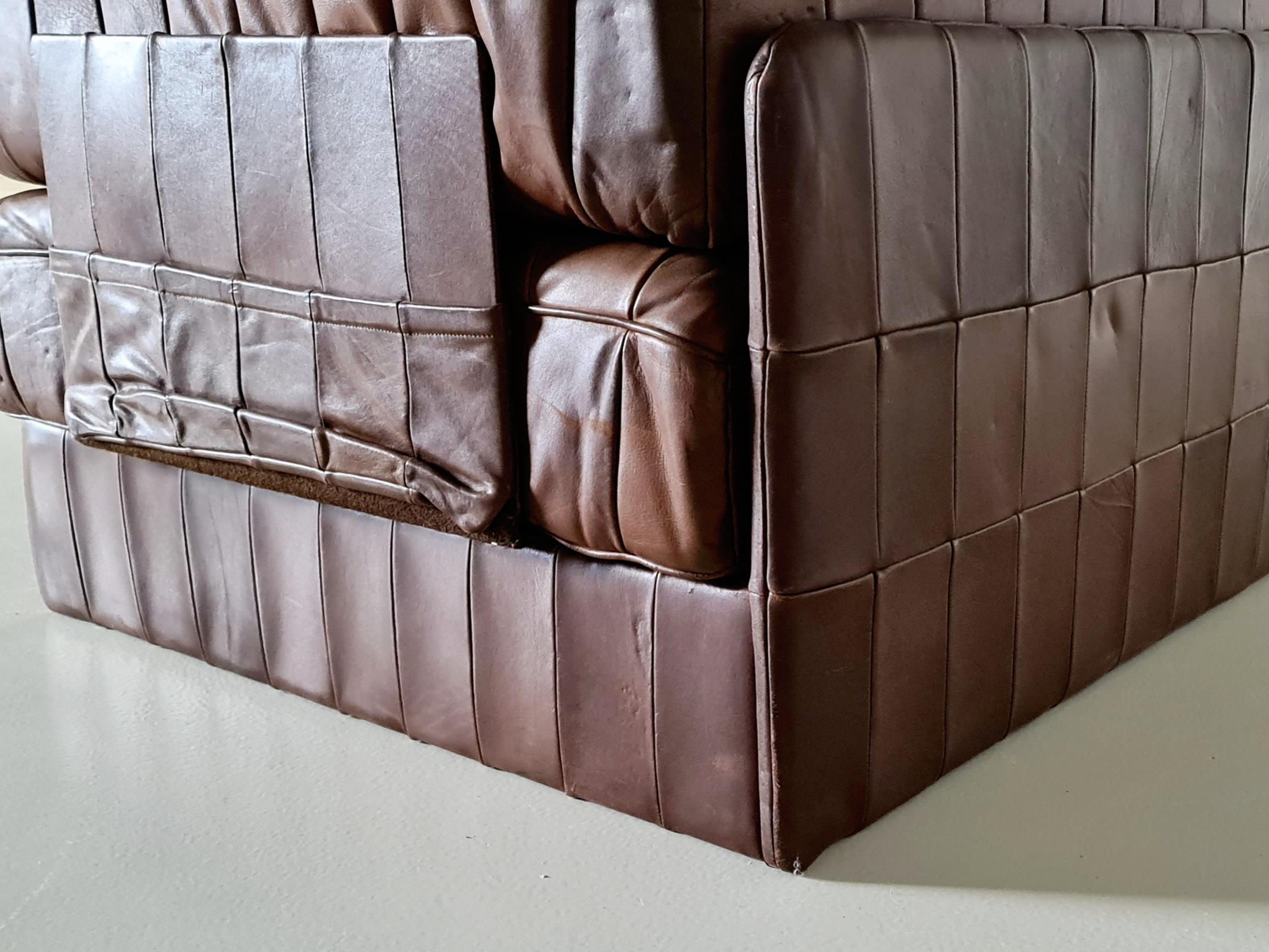 De Sede DS-88 Patchwork Leather Sectional Sofa, 1970s 4