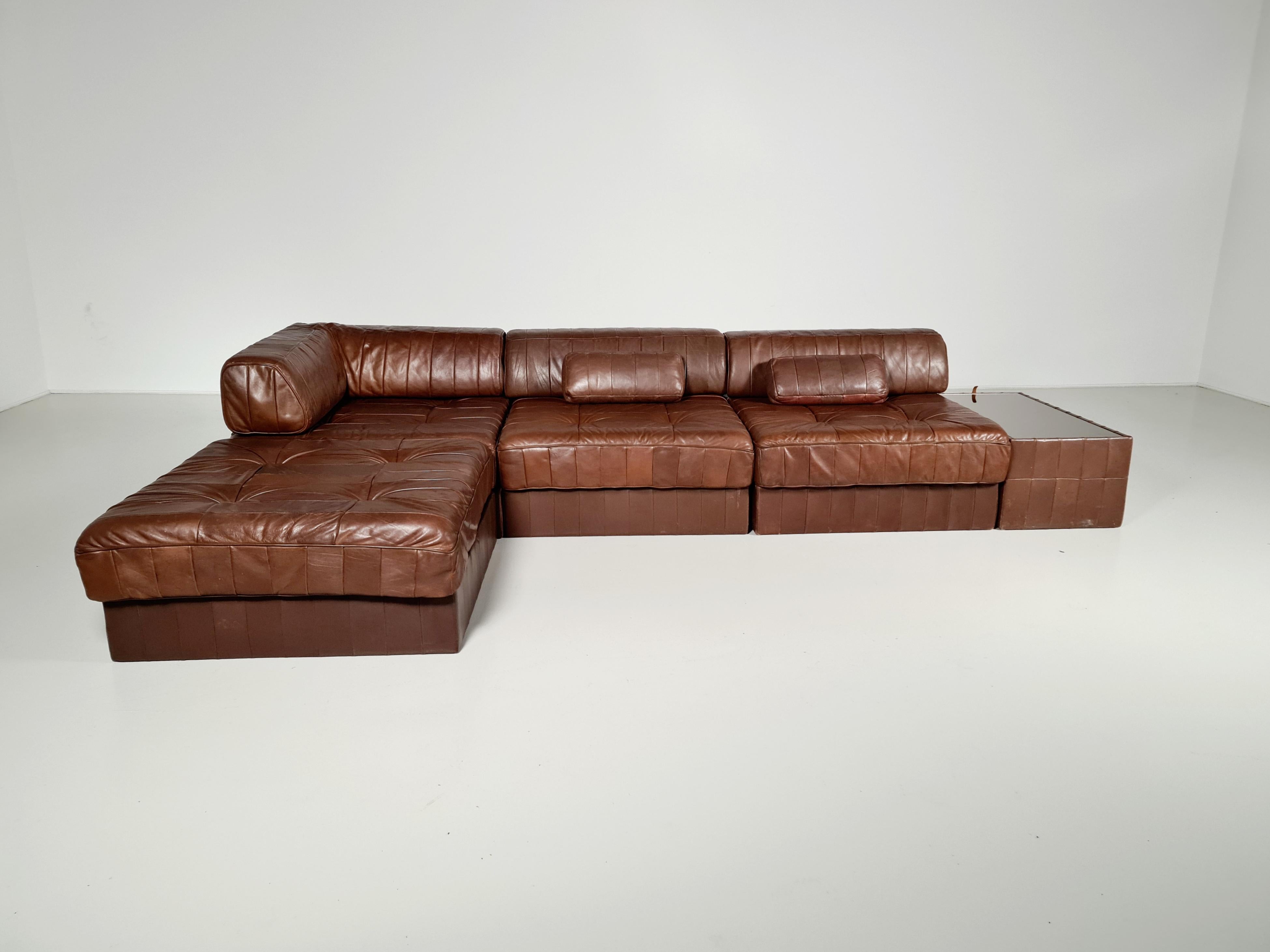 De Sede DS-88 Patchwork Leather Sectional Sofa, 1970s 1