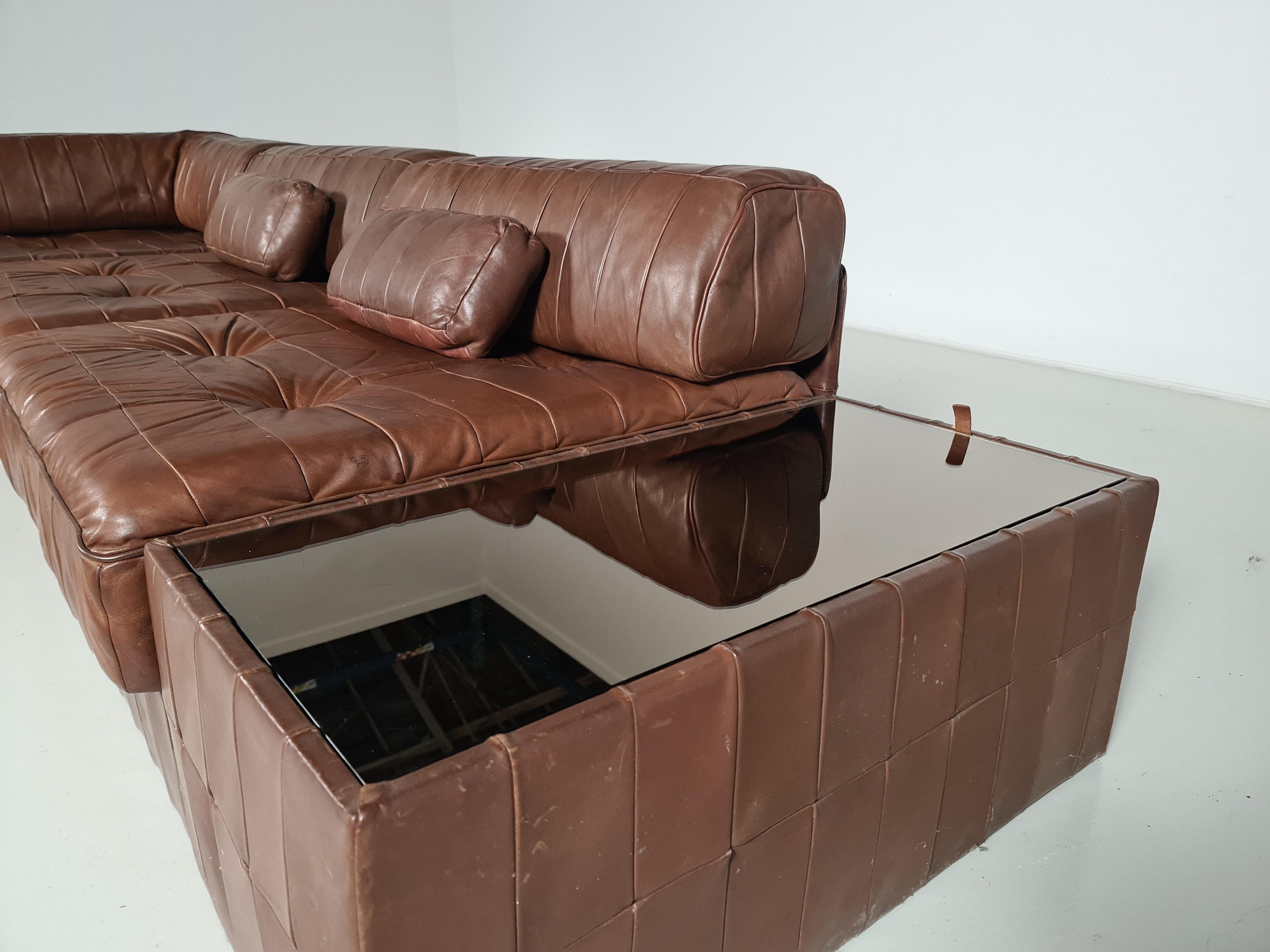 De Sede DS-88 Patchwork Leather Sectional Sofa, 1970s 2