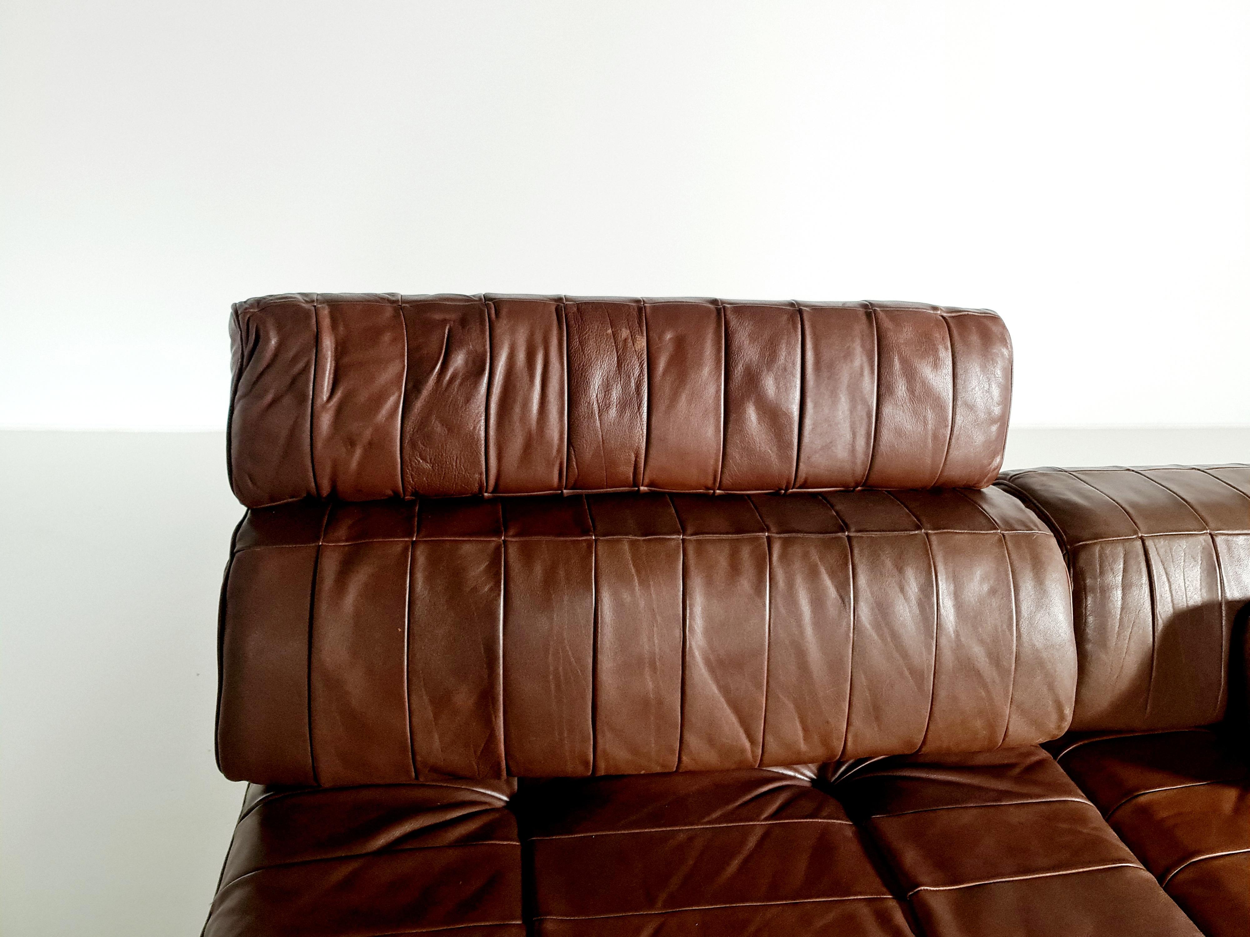 De Sede DS-88 Patchwork Leather Sectional Sofa, 1970s 3