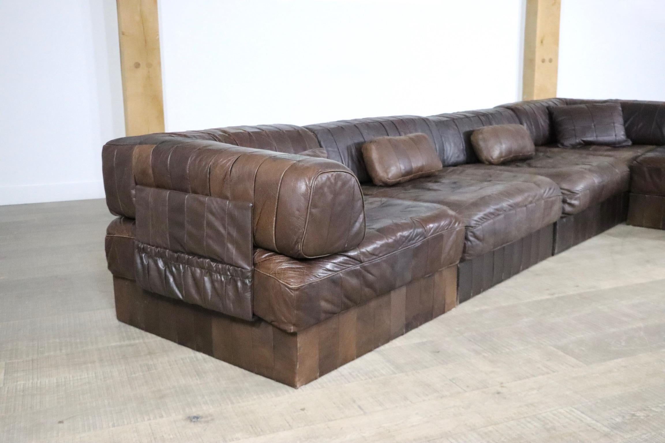 De Sede DS-88 Patchwork Leather Sofa, Switzerland, 1970s 3