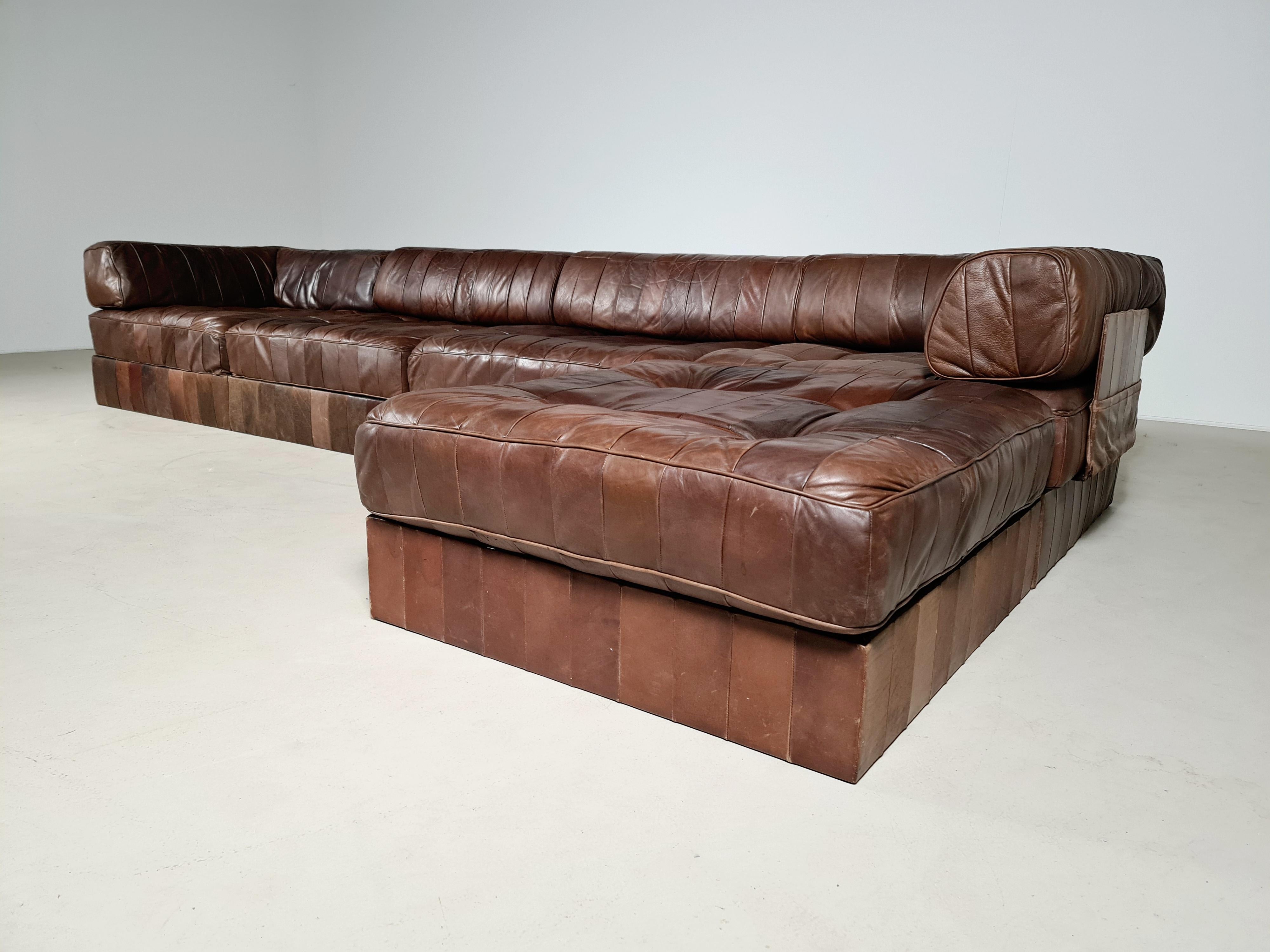 De Sede Ds-88 Patchwork Sectional Sofa, 1970s In Good Condition In amstelveen, NL