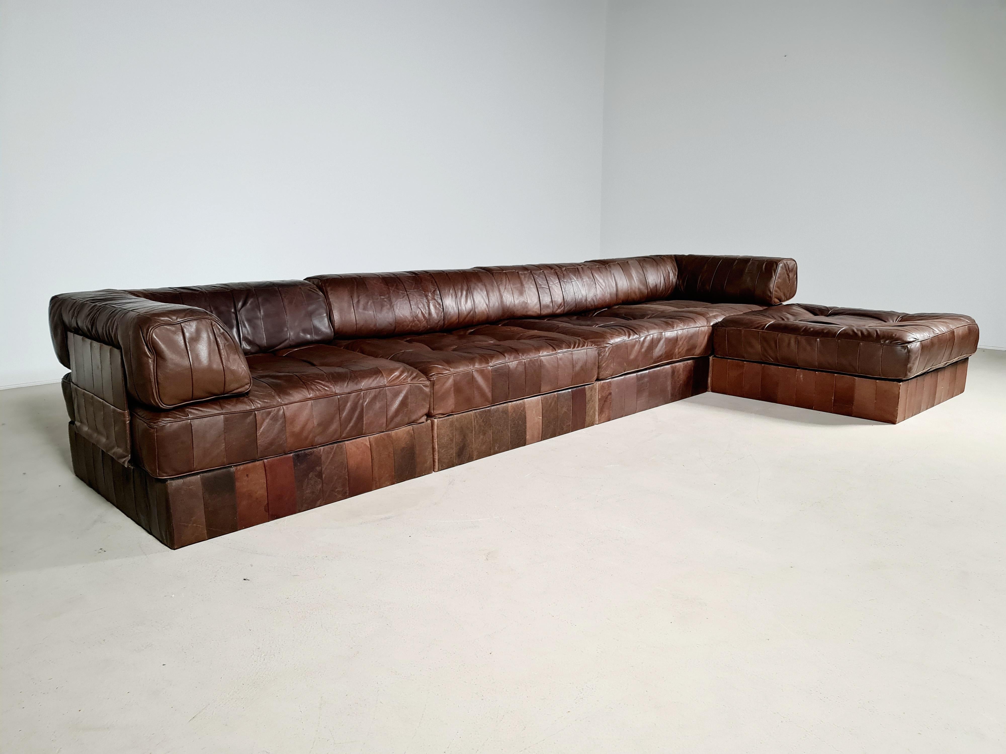 Late 20th Century De Sede Ds-88 Patchwork Sectional Sofa, 1970s