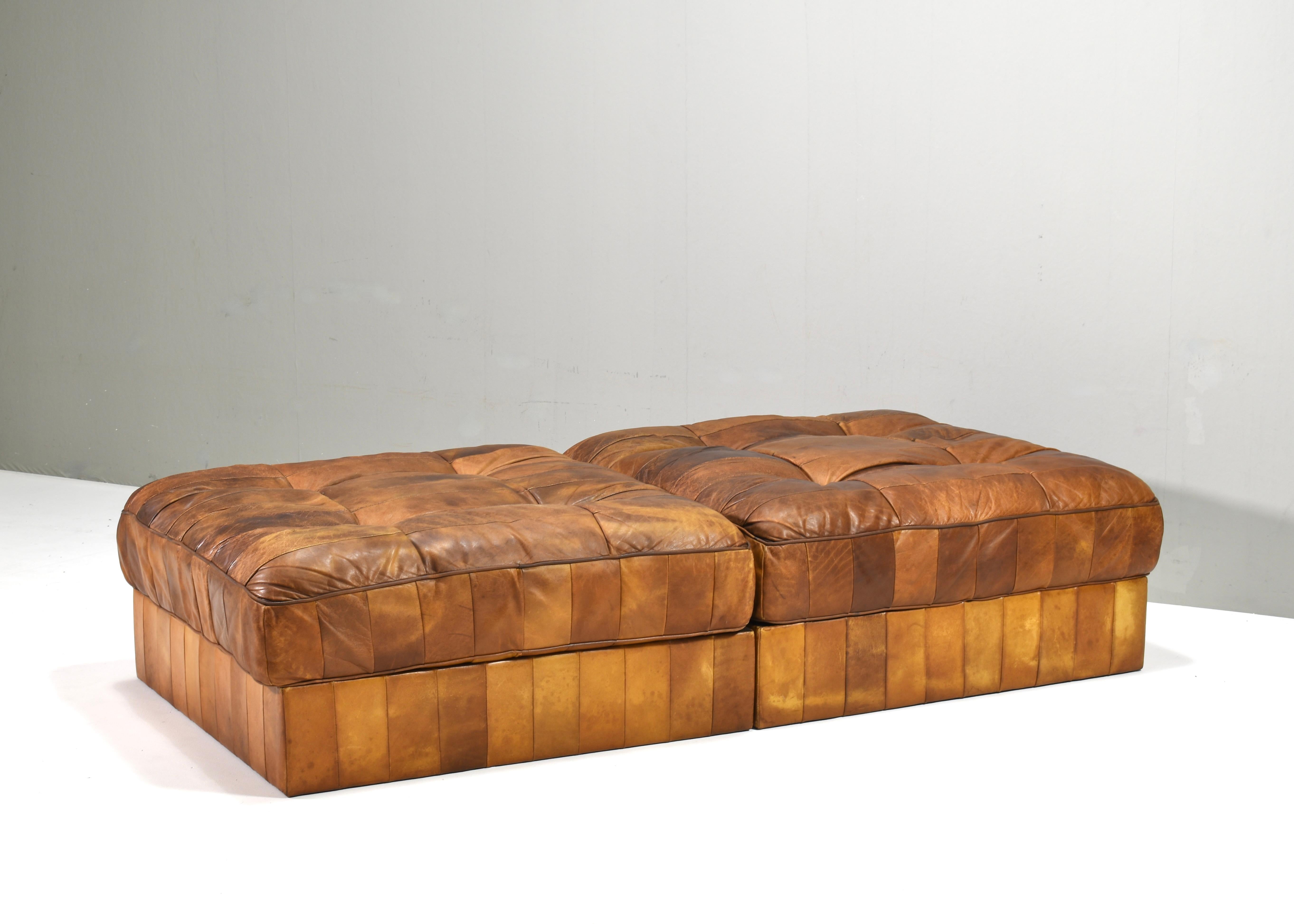 De Sede DS-88 Sectional Daybed Sofa in Cognac Tan Leder Schweiz, 1970er Jahre im Angebot 6