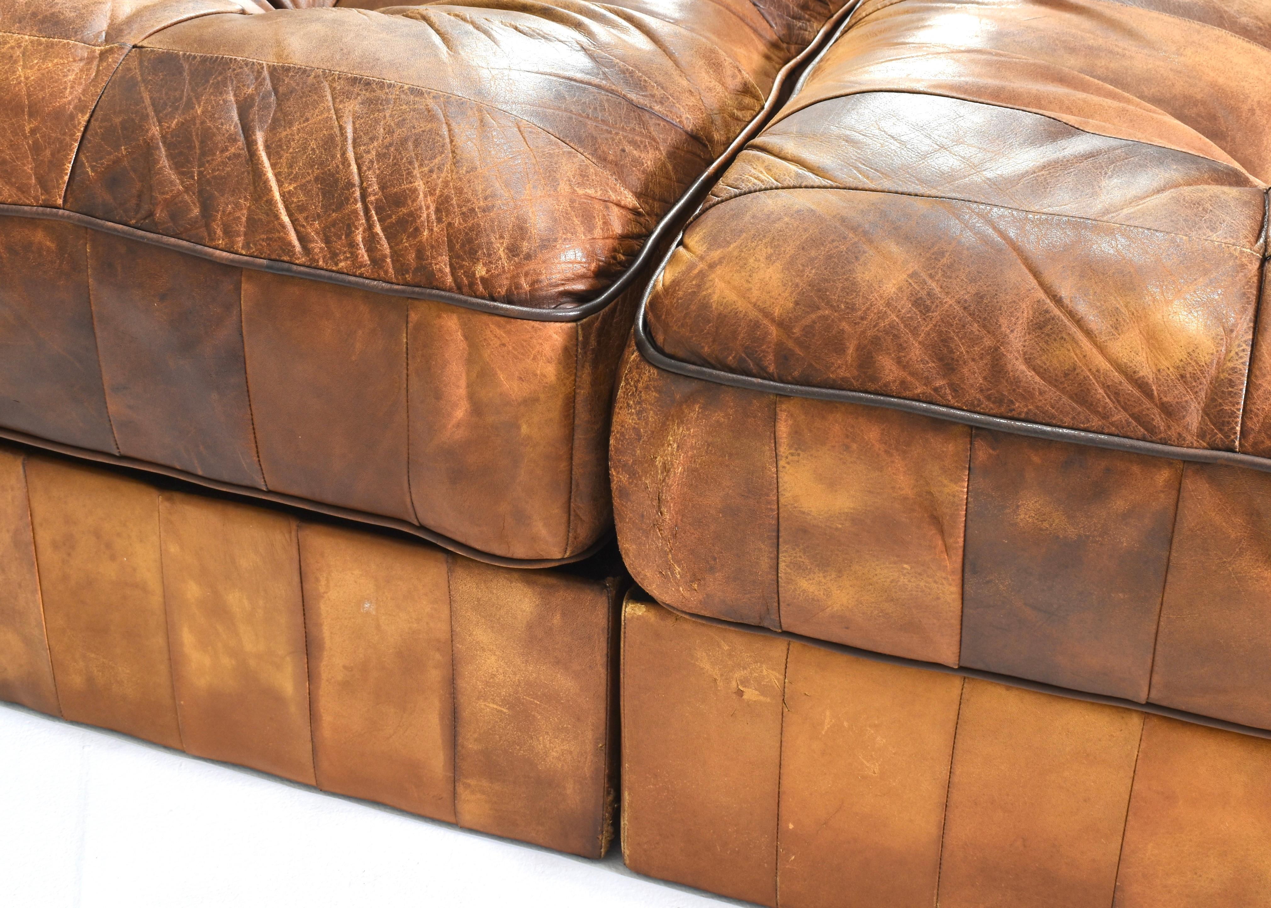 De Sede DS-88 Sectional Daybed Sofa in Cognac Tan Leder Schweiz, 1970er Jahre im Angebot 12