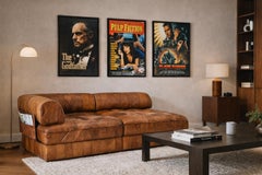 De Sede DS-88 Sectional Sofa Daybed in Cognac Tan Leather Switzerland, 1970's