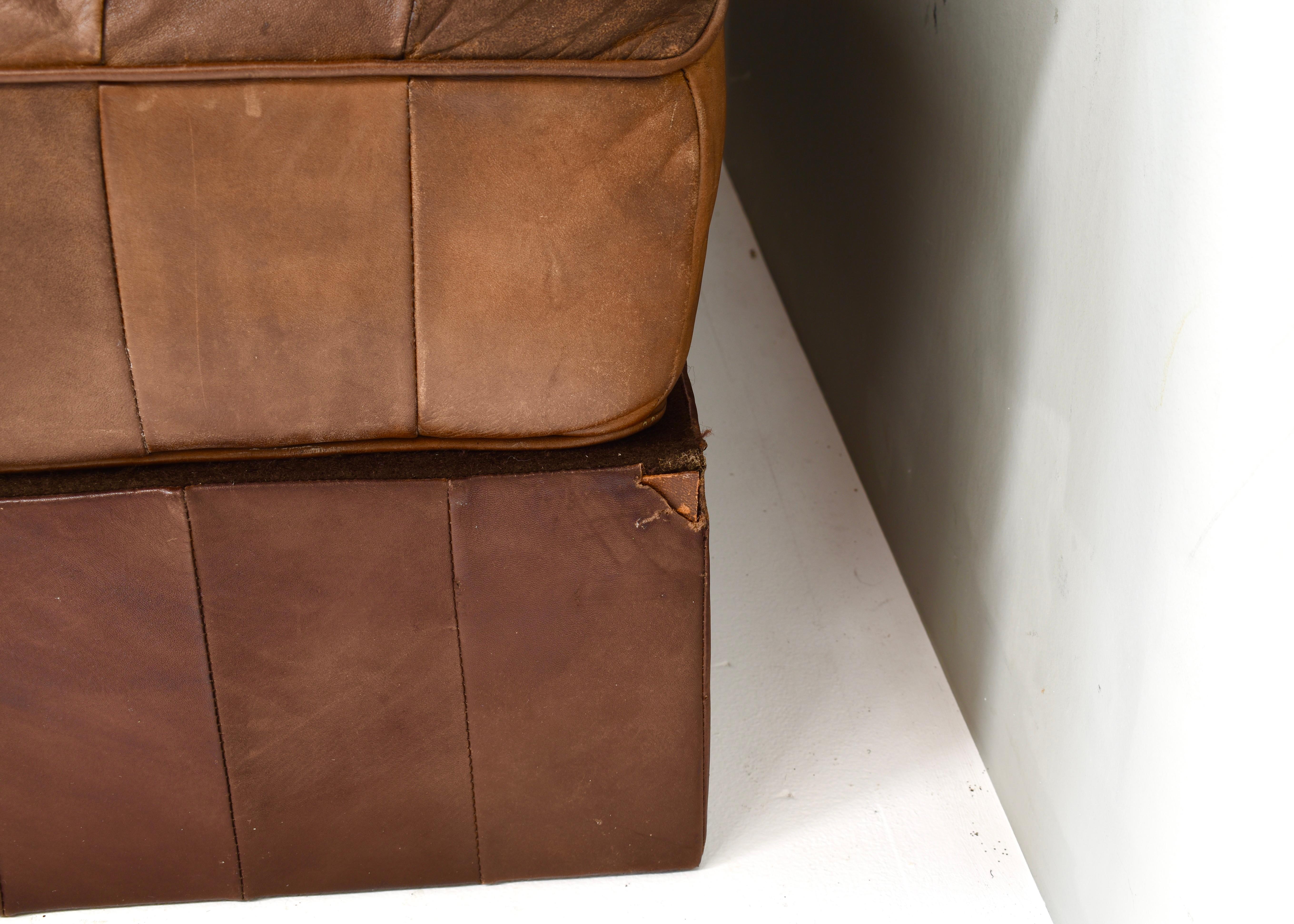 Canapé sectionnel DS-88 de Sede en cuir brun cognac, Suisse, années 1970 en vente 14