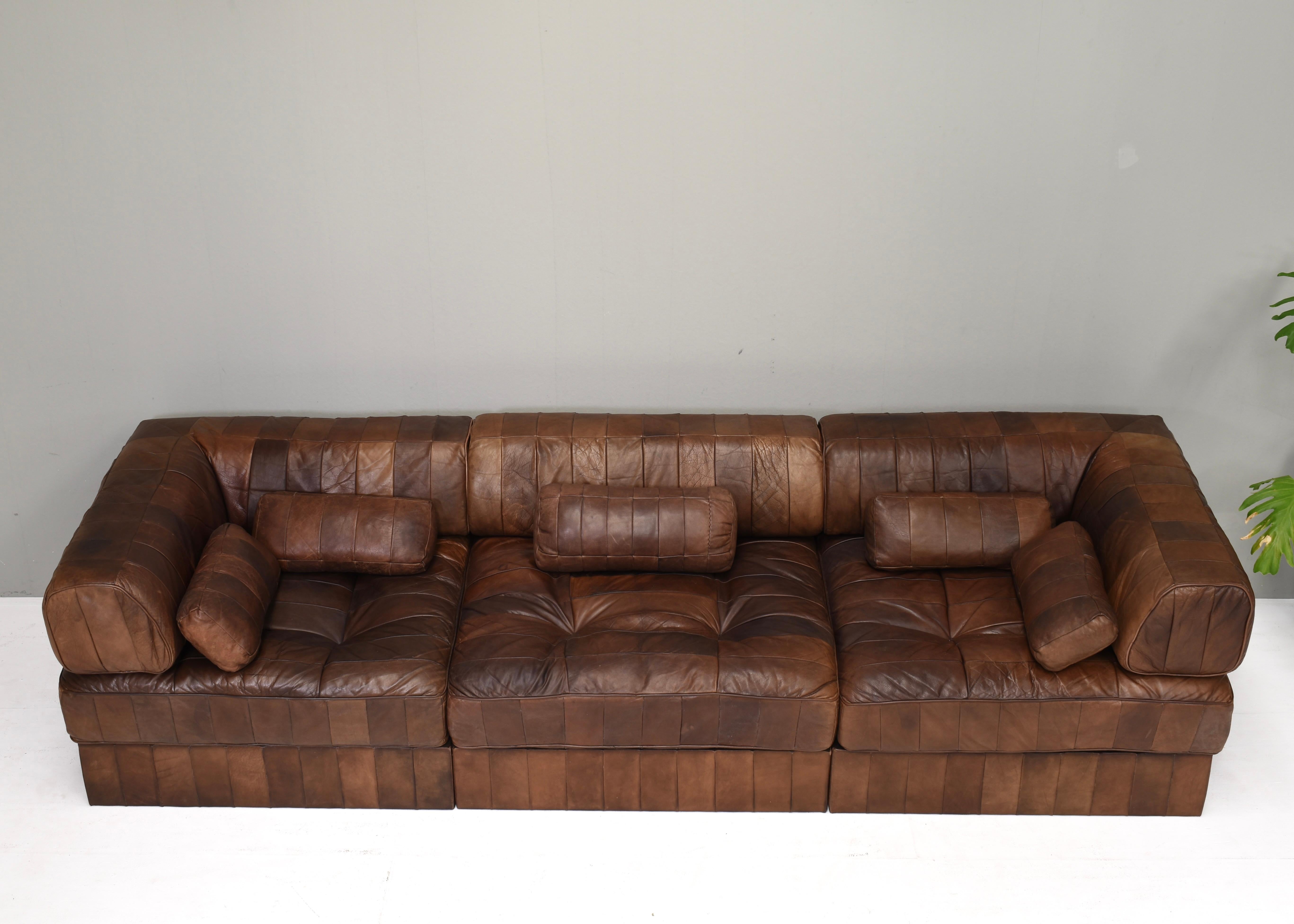Canapé sectionnel DS-88 de Sede en cuir brun cognac, Suisse, années 1970 en vente 2