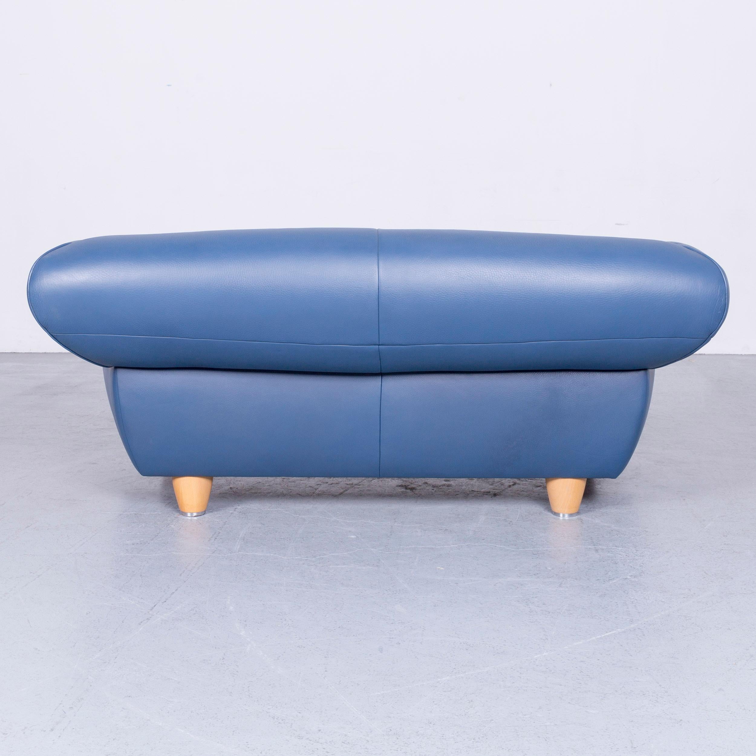 De Sede DS 91 Designer Sofa Leather Blue Two-Seat Couch Modern 3
