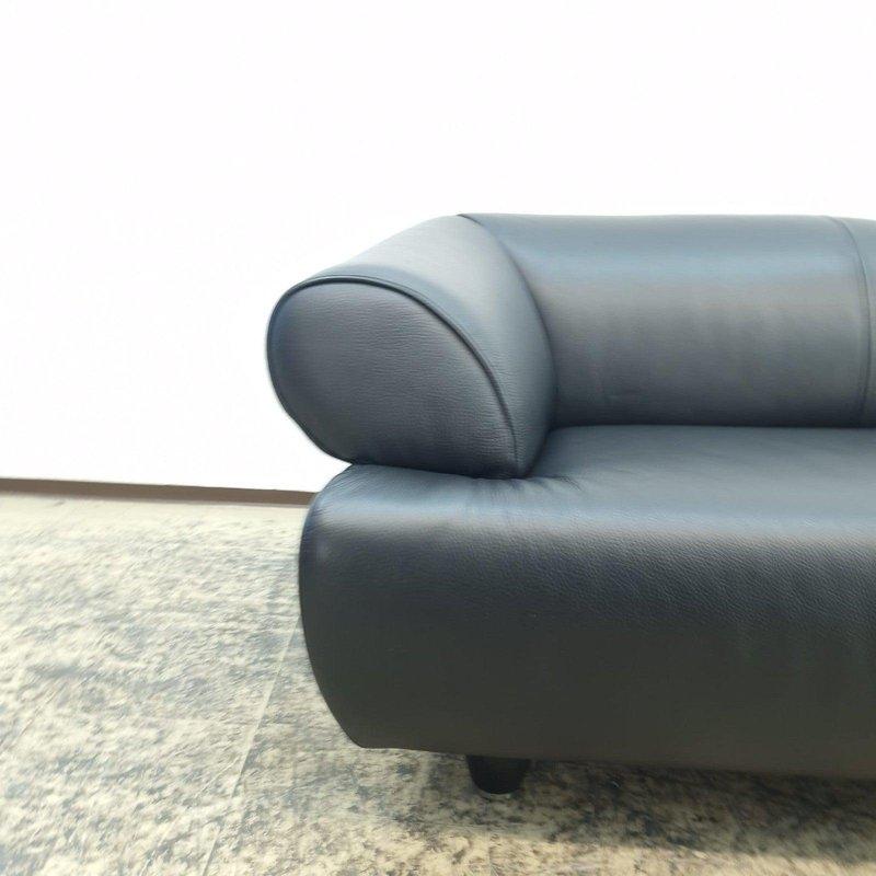 De Sede DS-91 Zweisitzer Sofa Anita Schmidt - • Schwarzes Vollnarbenleder im Angebot 3