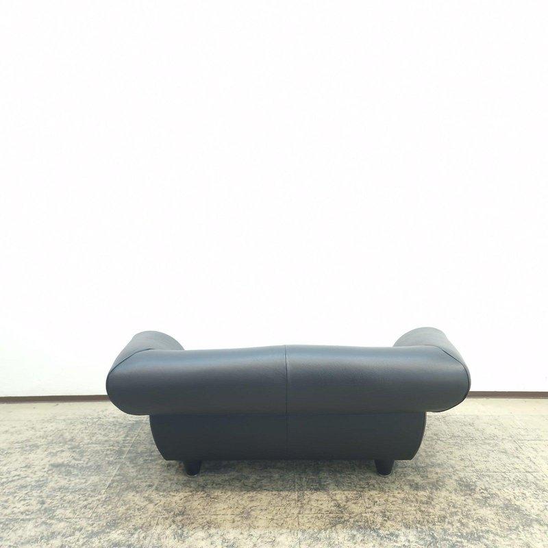De Sede DS-91 Zweisitzer Sofa Anita Schmidt - • Schwarzes Vollnarbenleder im Angebot 4