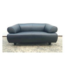 De Sede DS-91 Zweisitzer Sofa Anita Schmidt • Schwarzes Vollnarbenleder