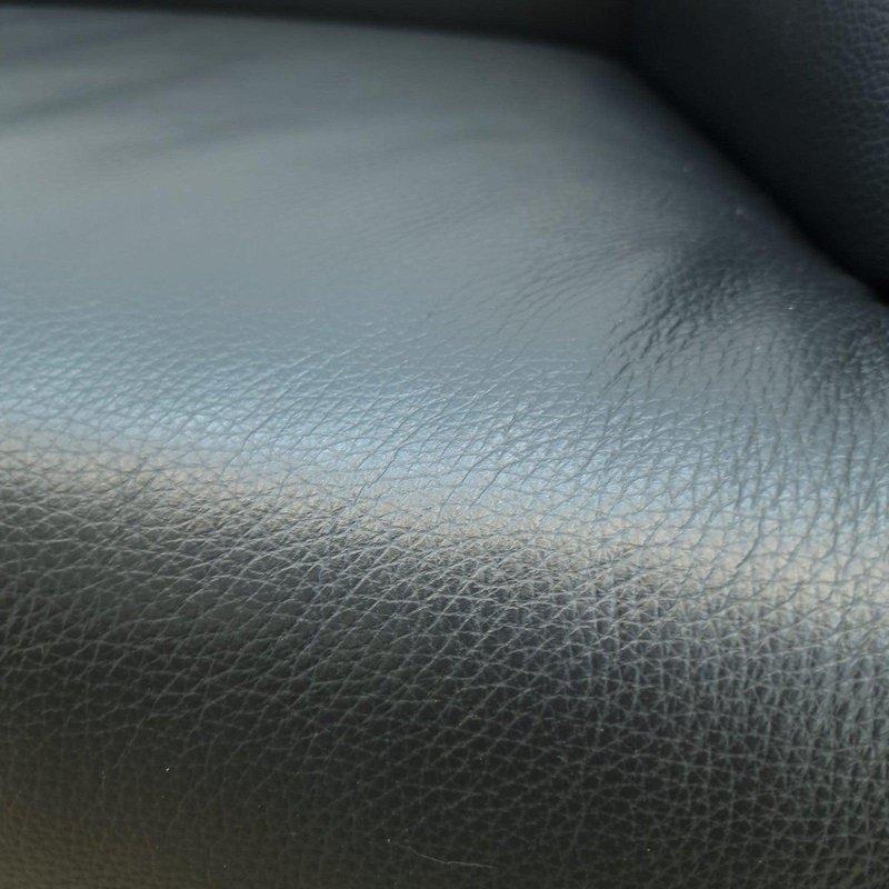 De Sede DS-91 Zweisitzer Sofa Anita Schmidt - • Schwarzes Vollnarbenleder im Angebot 1