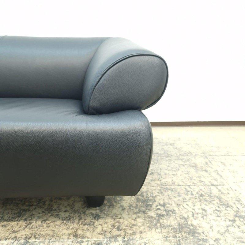 De Sede DS-91 Zweisitzer Sofa Anita Schmidt - • Schwarzes Vollnarbenleder im Angebot 2