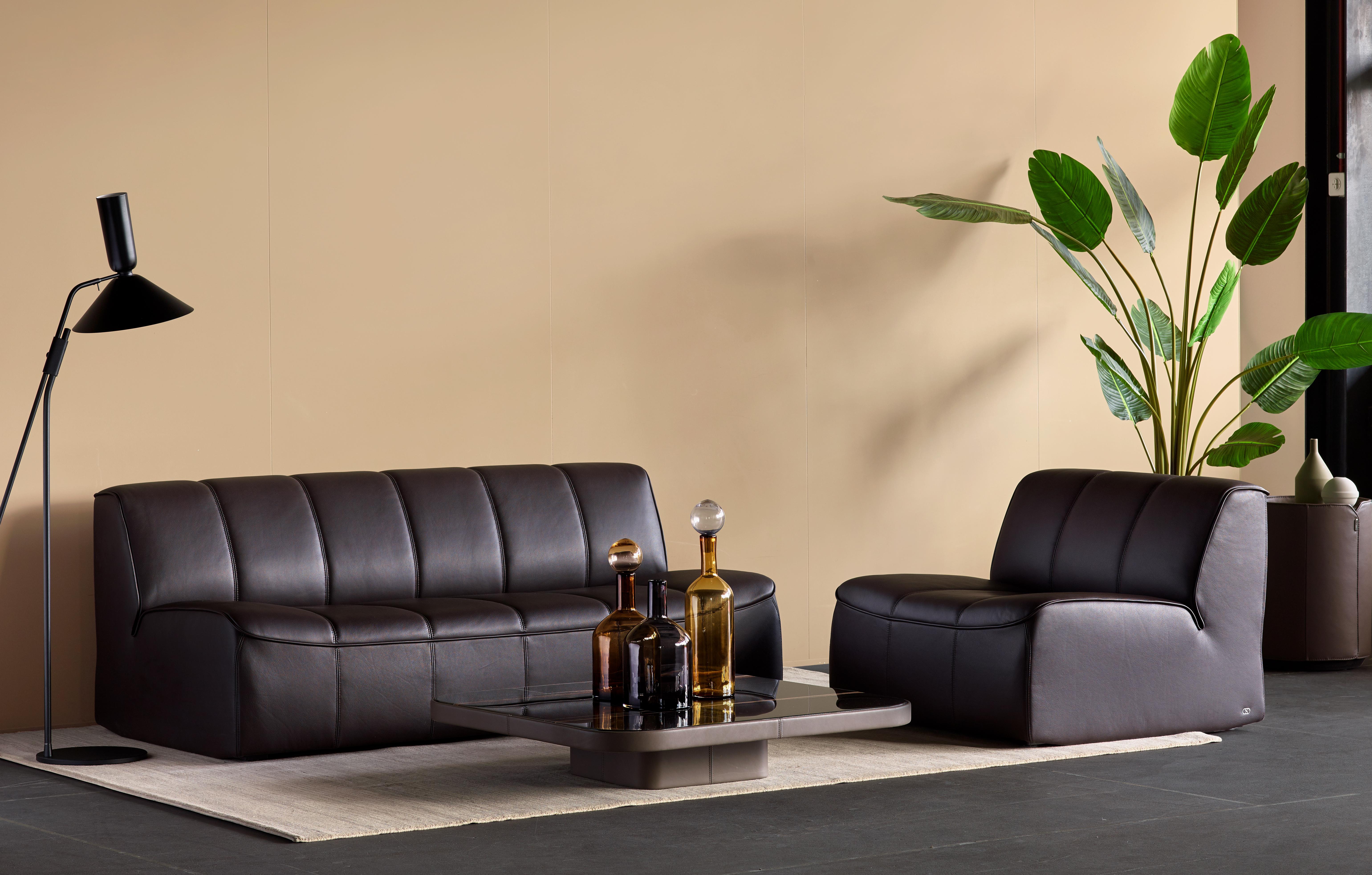 Leather De Sede DS-910 Armchair by de Sede Design Team For Sale