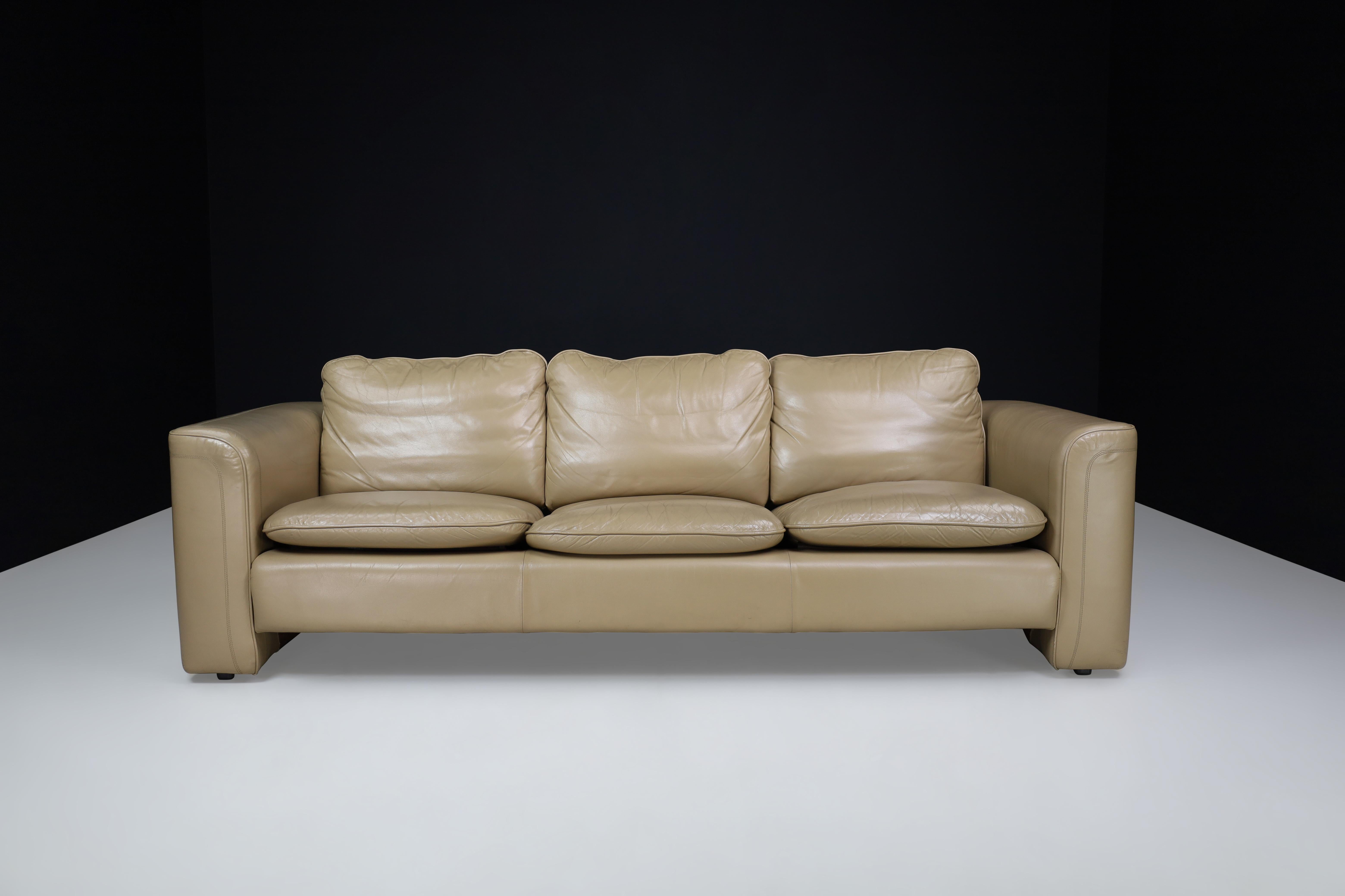 20th Century De Sede Ds 98 Leather Three-Seater Sofa, Switzerland, 1980 For Sale