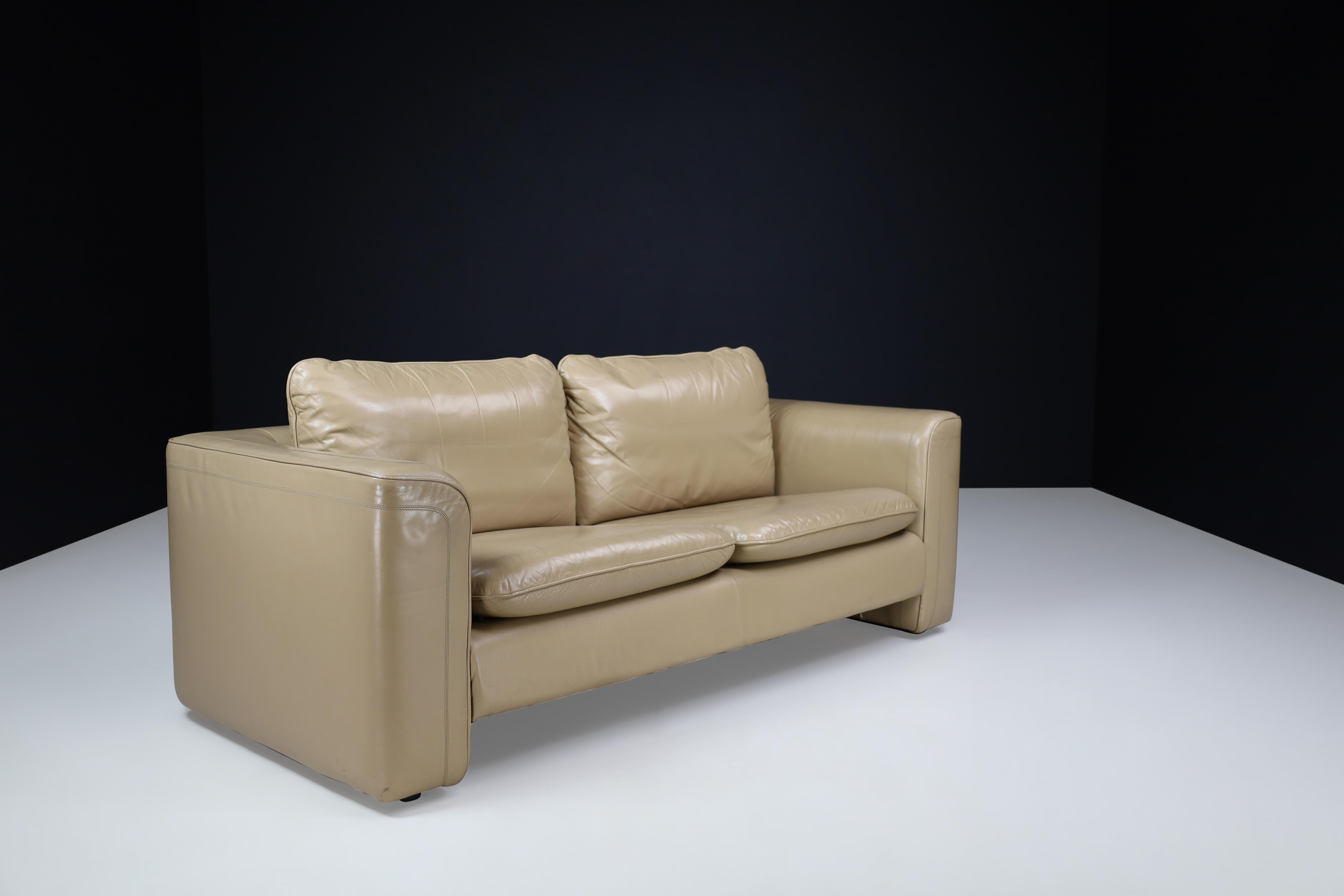 Zweisitzer-Sofa aus Leder von De Sede DS 98, Schweiz 1980   im Angebot 4