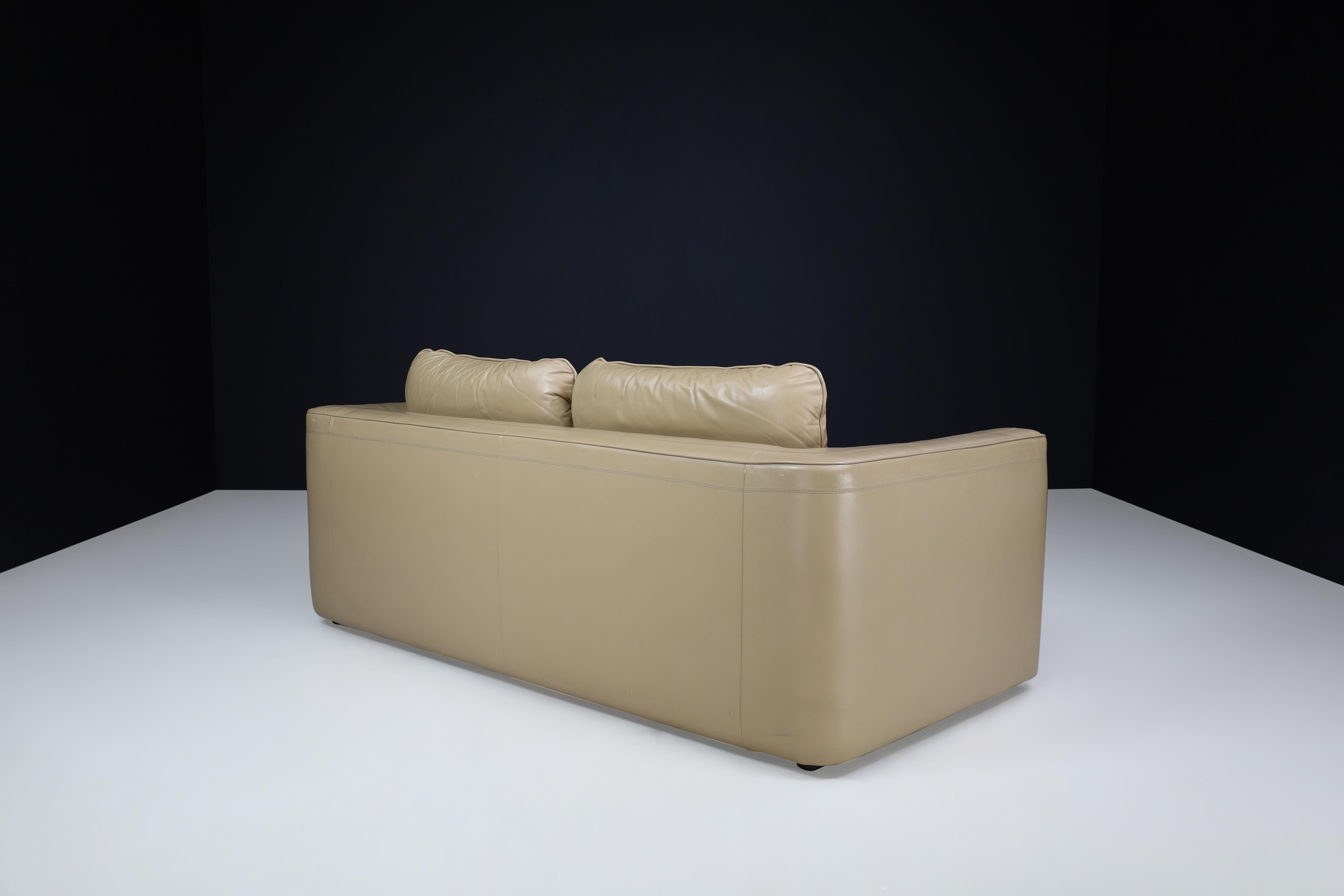 Zweisitzer-Sofa aus Leder von De Sede DS 98, Schweiz 1980   (20. Jahrhundert) im Angebot