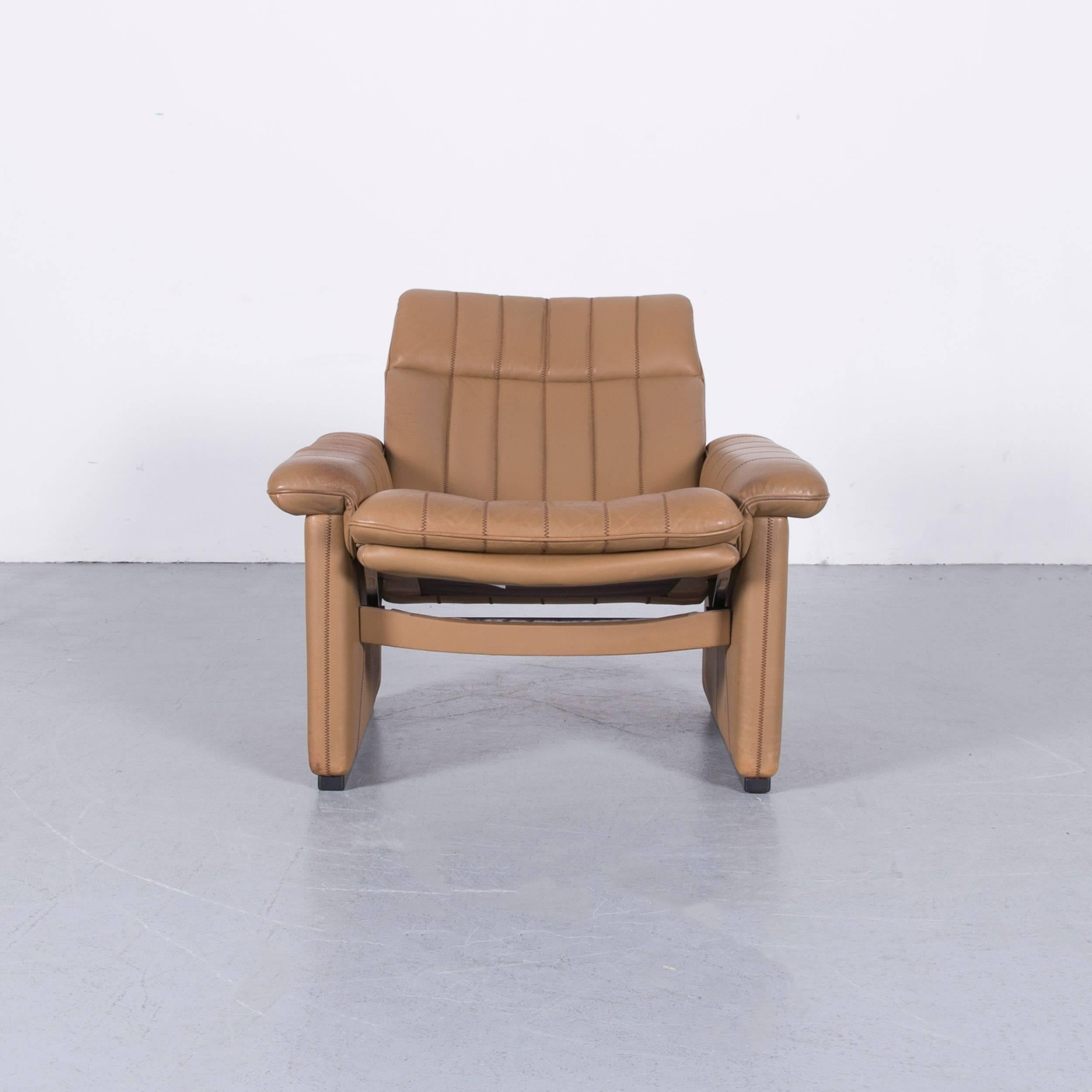 Swiss De Sede DS Leather Armchair Cognac Brown One-Seat