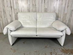 De Sede DS10 White Leather Settee