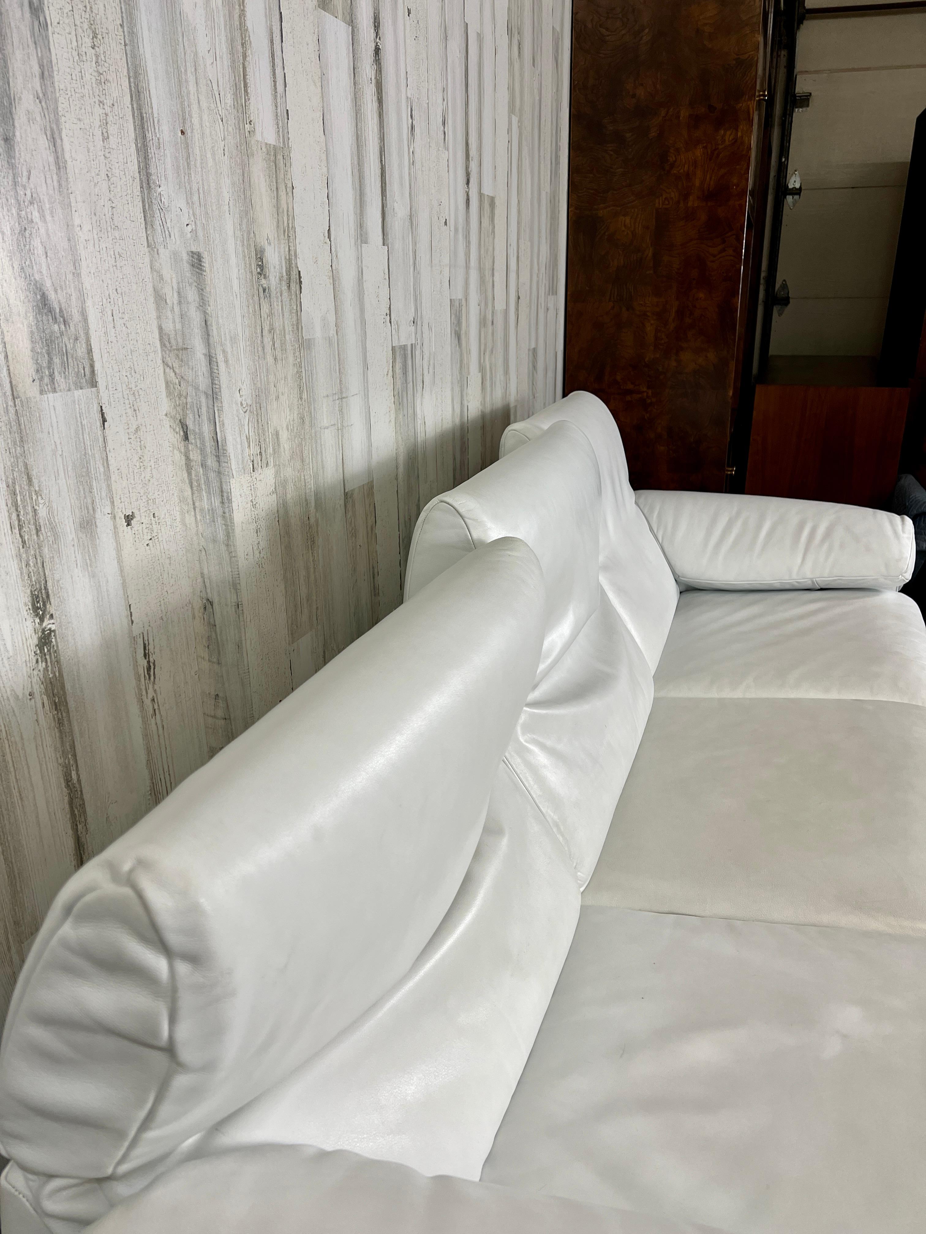 De Sede DS10 White Leather Sofa 7