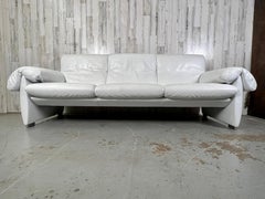 De Sede DS10 White Leather Sofa