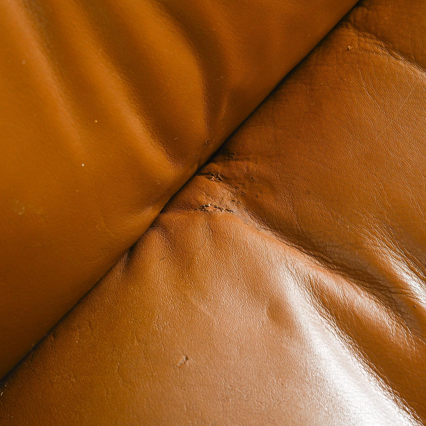 De Sede DS101 Leder-Sofa, Schweiz 1970er Jahre im Angebot 9