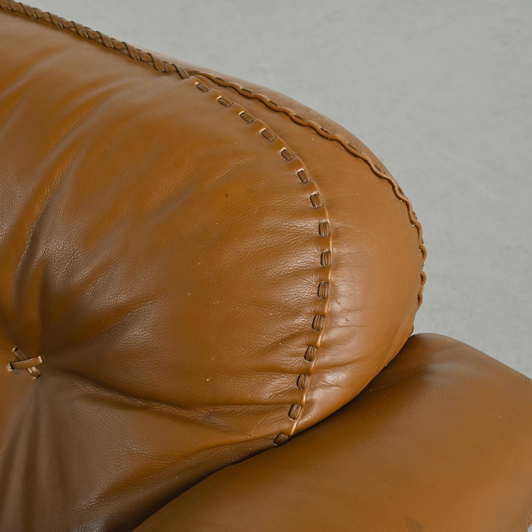 De Sede DS101 Leder-Sofa, Schweiz 1970er Jahre (20. Jahrhundert) im Angebot