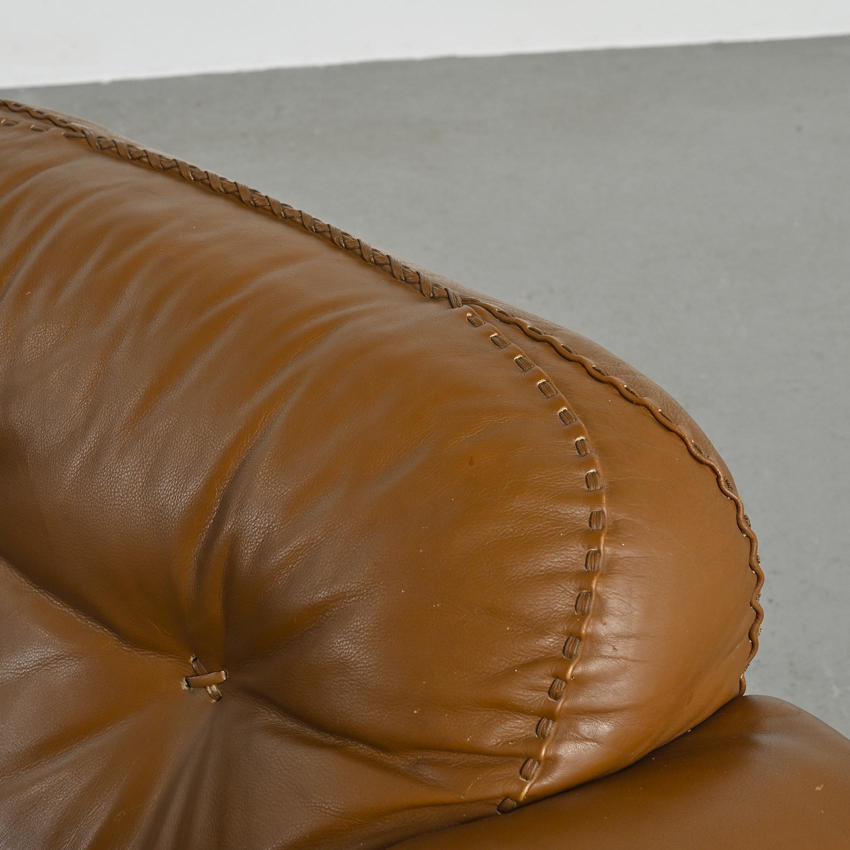 De Sede DS101 Leder-Sofa, Schweiz 1970er Jahre im Angebot 1