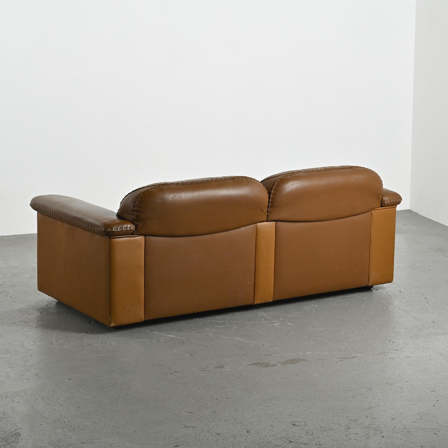 De Sede DS101 Leder-Sofa, Schweiz 1970er Jahre im Angebot 2