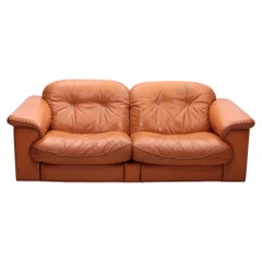 Used De Sede DS101 Two Seater Leather and Gognac Color, 1970