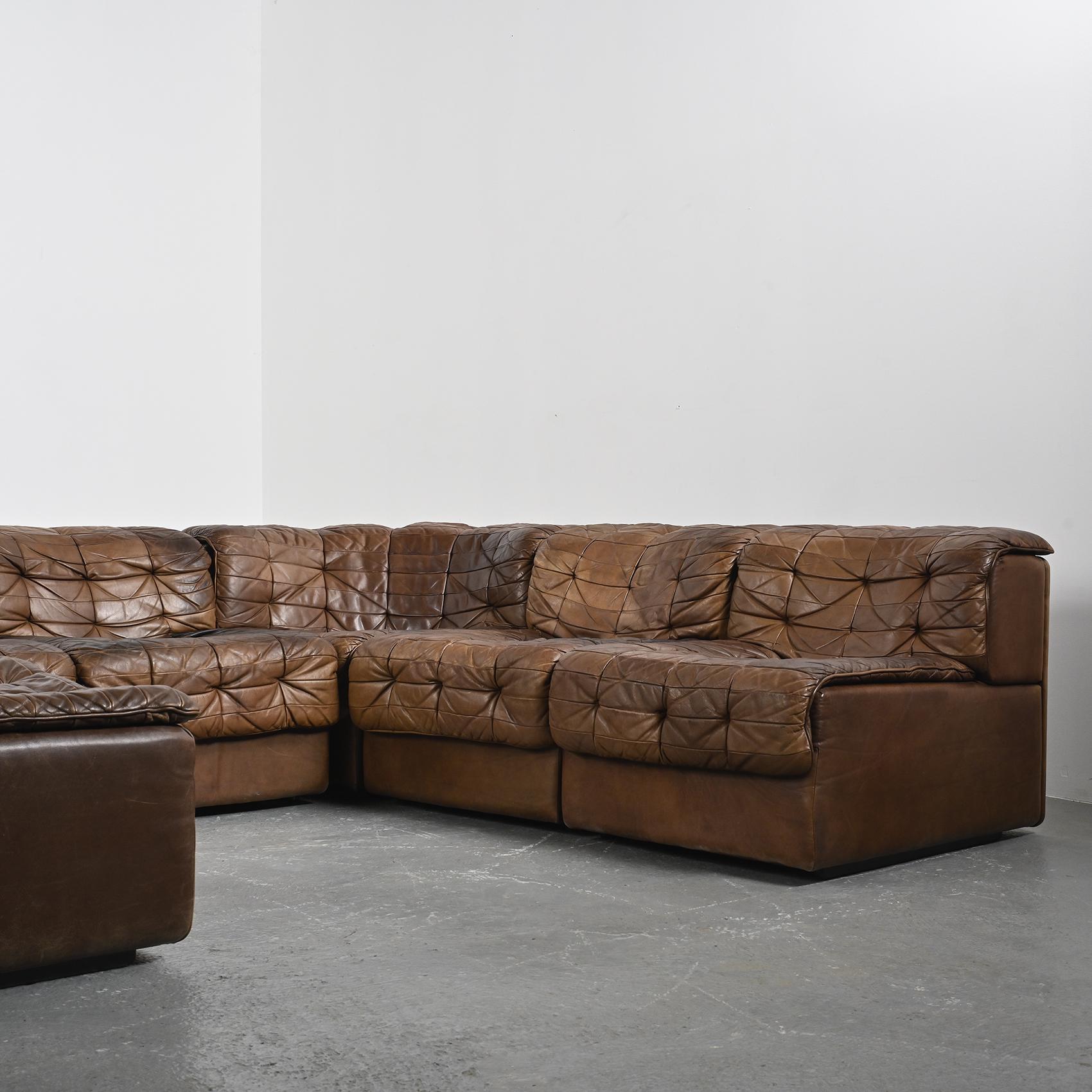 De Sede DS11 Patchwork Leather Sofa, Switzerland 1970s 5