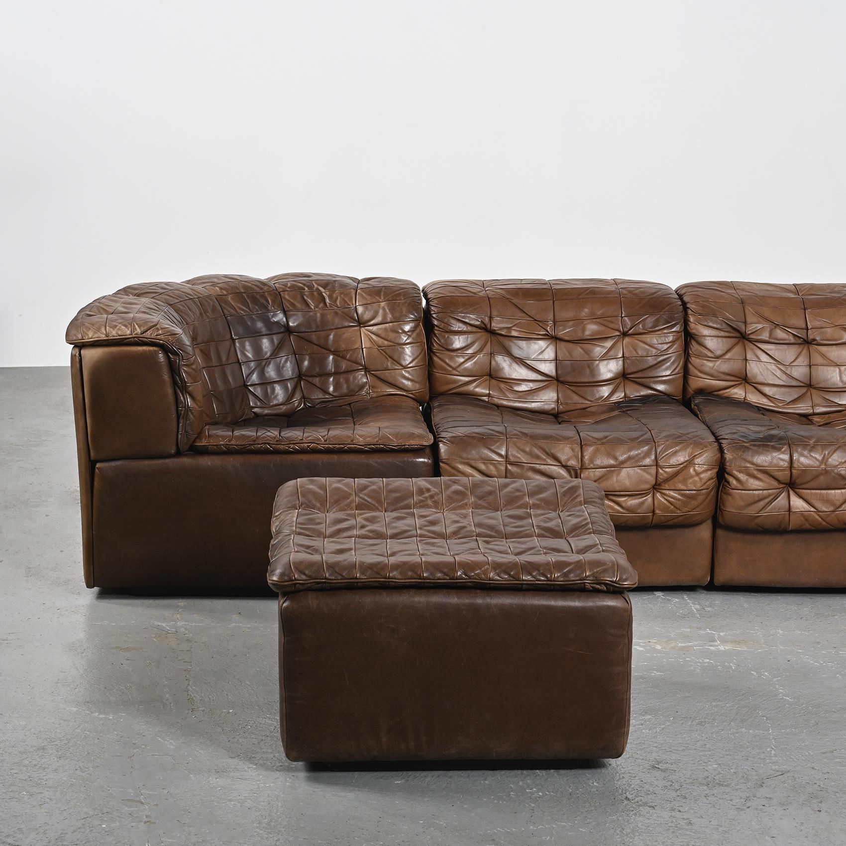 De Sede DS11 Patchwork Leather Sofa, Switzerland 1970s 6
