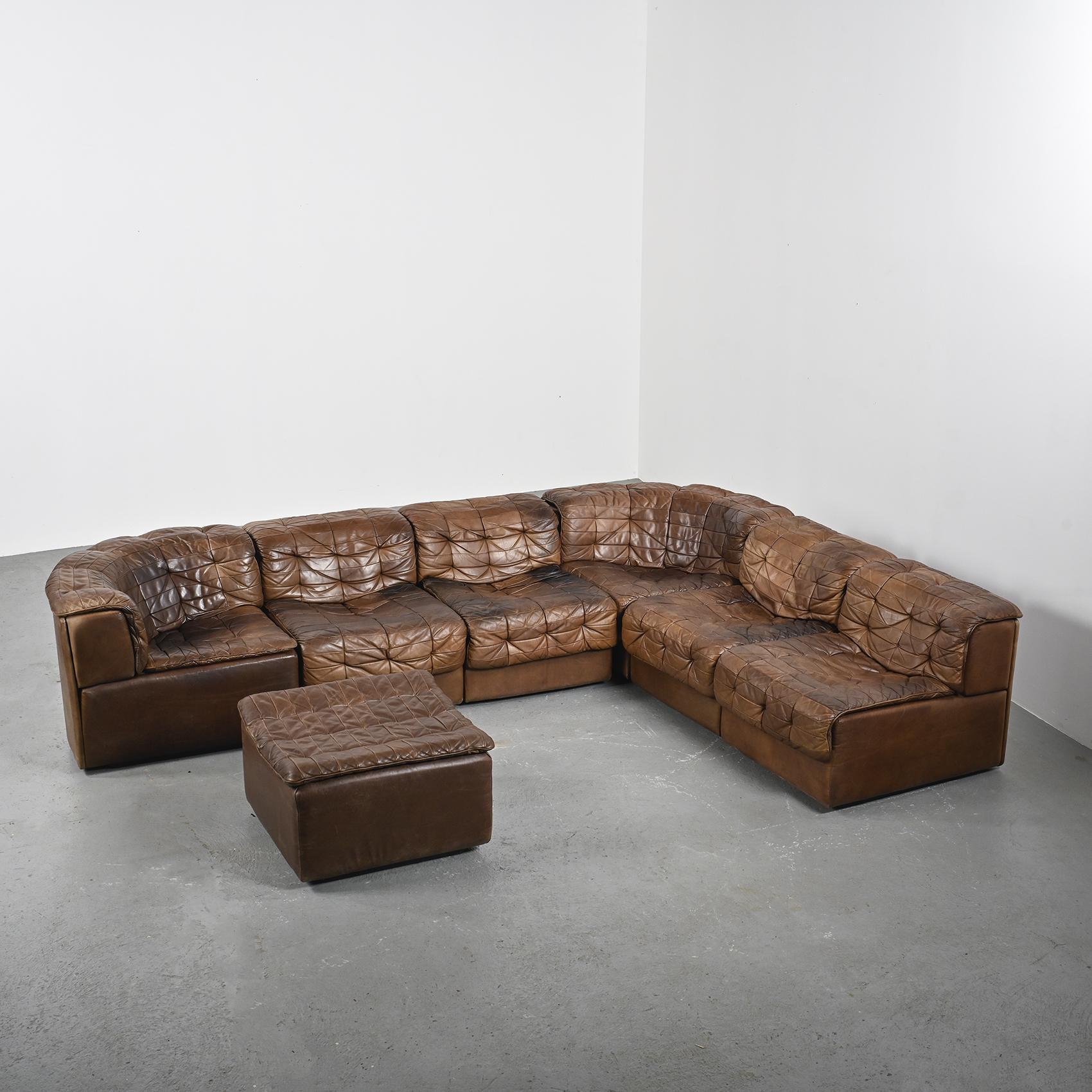 De Sede DS11 Patchwork Leather Sofa, Switzerland 1970s 7